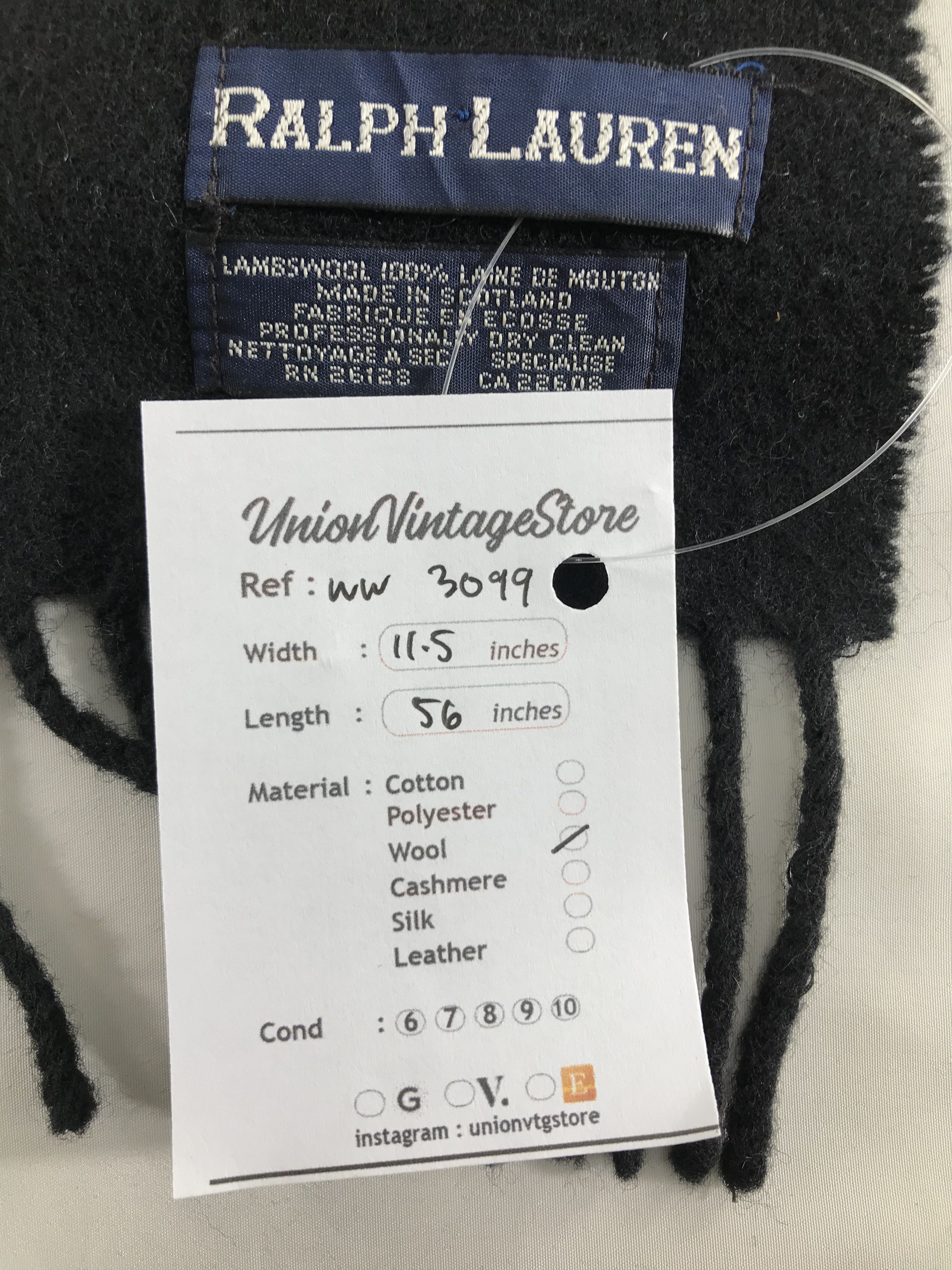 Ralph Lauren × Vintage Ralph Lauren Scarf / Muffler / Neckwear - WW3099 Size ONE SIZE - 5 Thumbnail