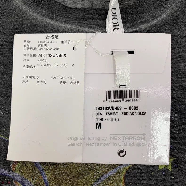 Dior Dior Black and gray volcano pattern printed cotton round-n Size M / US 6-8 / IT 42-44 - 7 Thumbnail