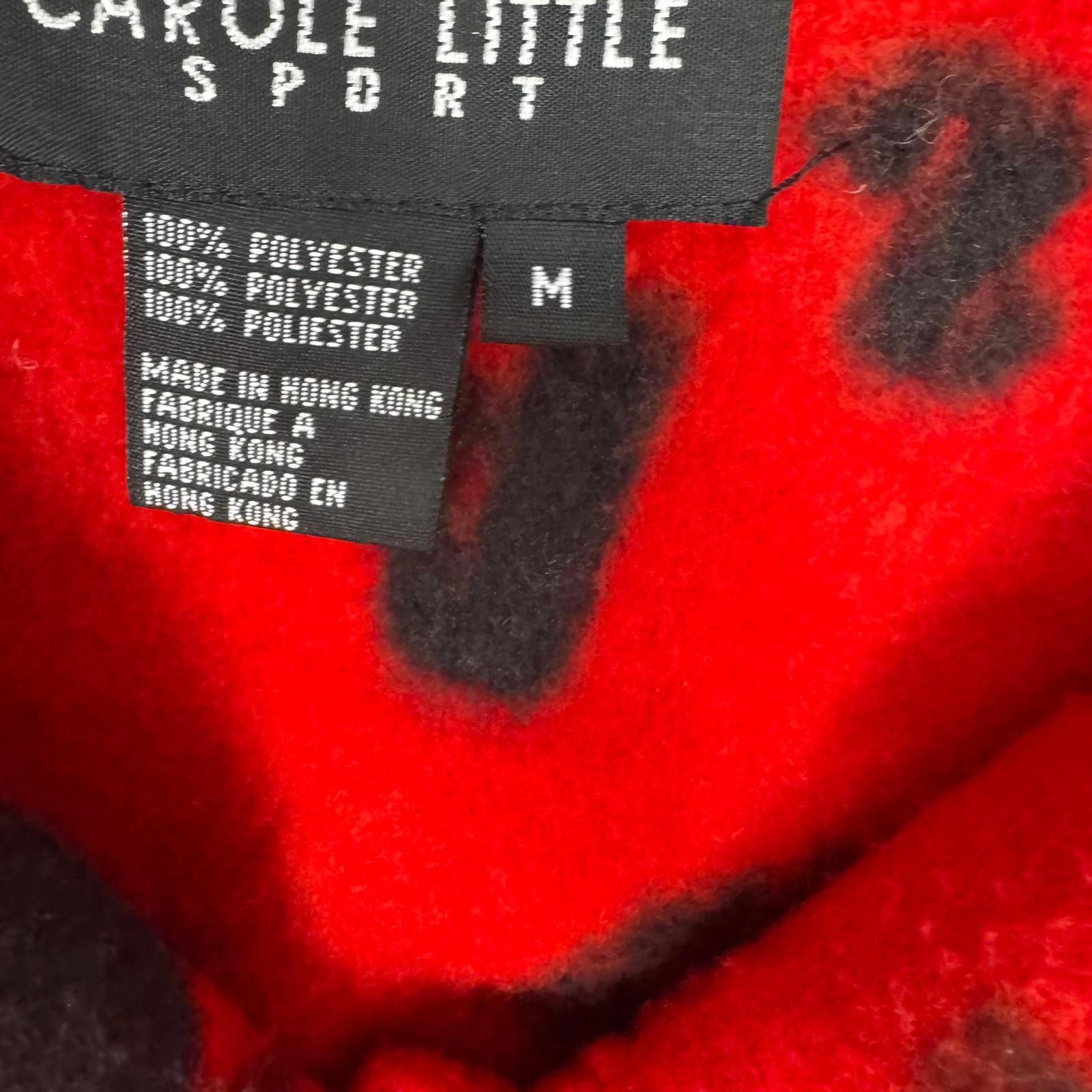 Other Women’s Vintage 90s Carole Little Ski Print Fleece Jacket Size M / US 6-8 / IT 42-44 - 6 Thumbnail