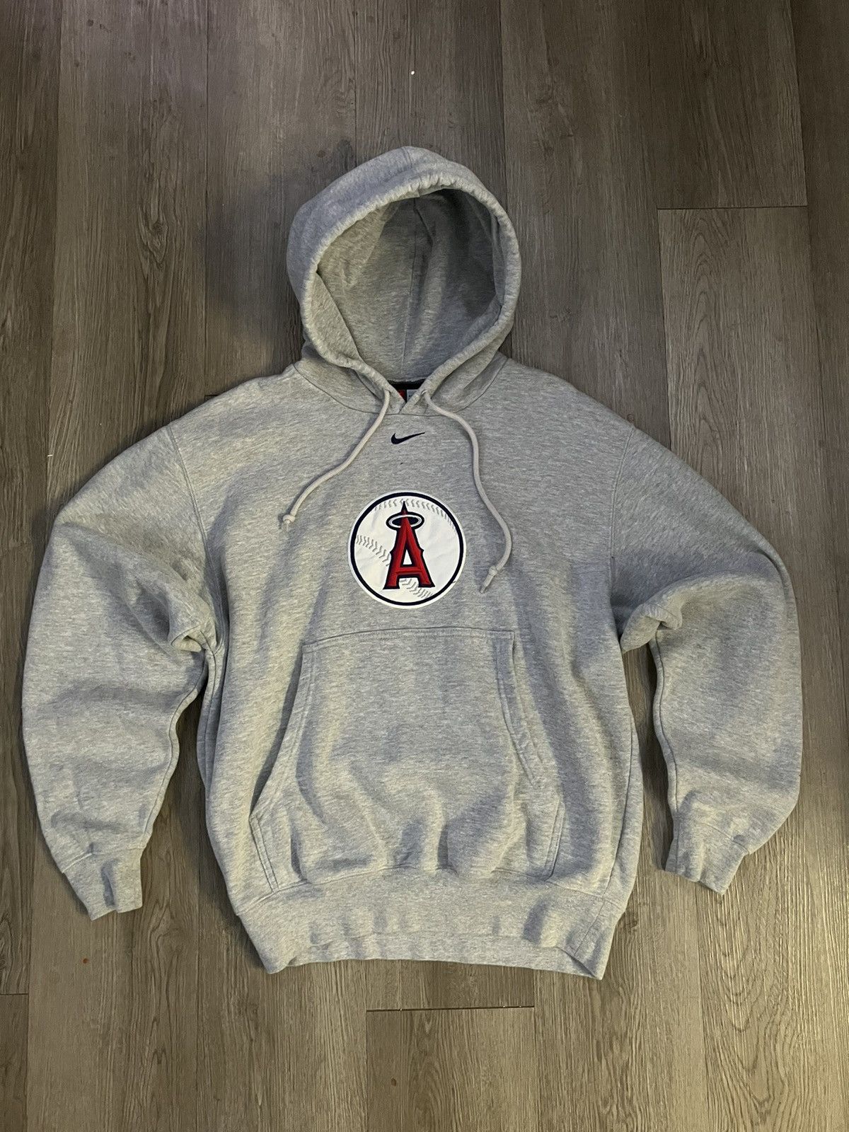 MLB × Nike Vintage 00’s Nike Center Swoosh MLB Angels Hoodie - Men’s S Size US S / EU 44-46 / 1 - 1 Thumbnail