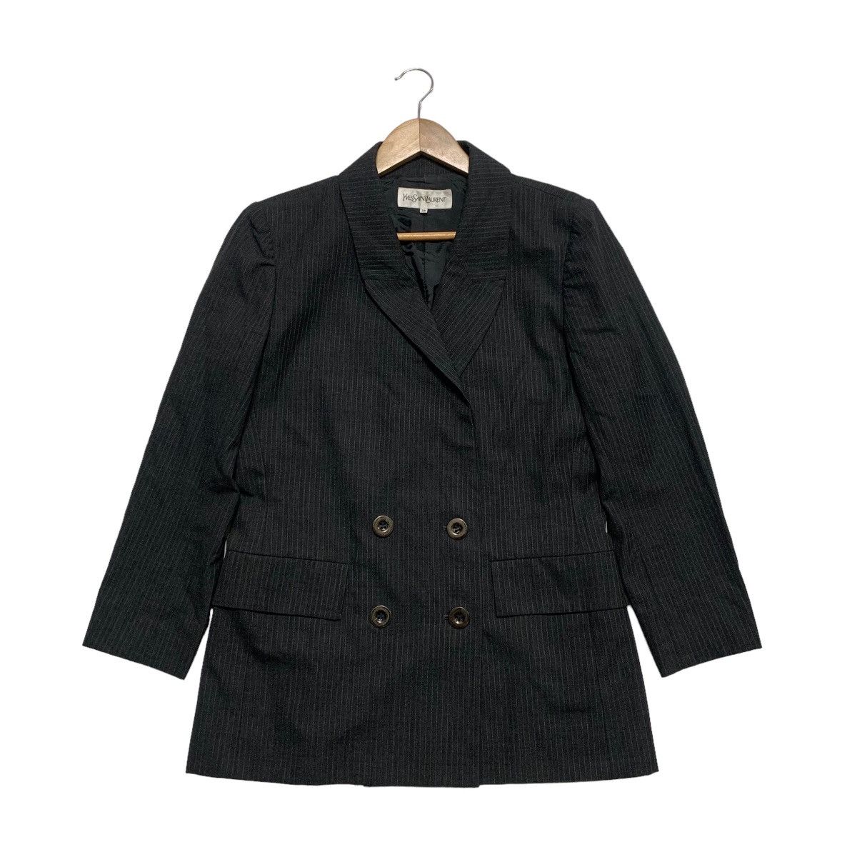 Yves Saint Laurent Yves Saint Laurent Stripe Double Breast Blazer Size XS / US 0-2 / IT 36-38 - 1 Thumbnail