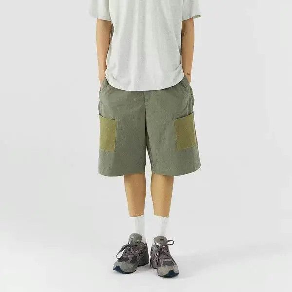 Japanese Brand 21SS Indigo Union Japan Green Outdoor Pockets Shorts Size US 32 / EU 48 - 1 Thumbnail