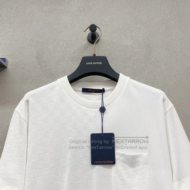 Louis Vuitton LV White Damier Pattern Short Sleeve Tee. Size US S / EU 44-46 / 1 - 4 Thumbnail