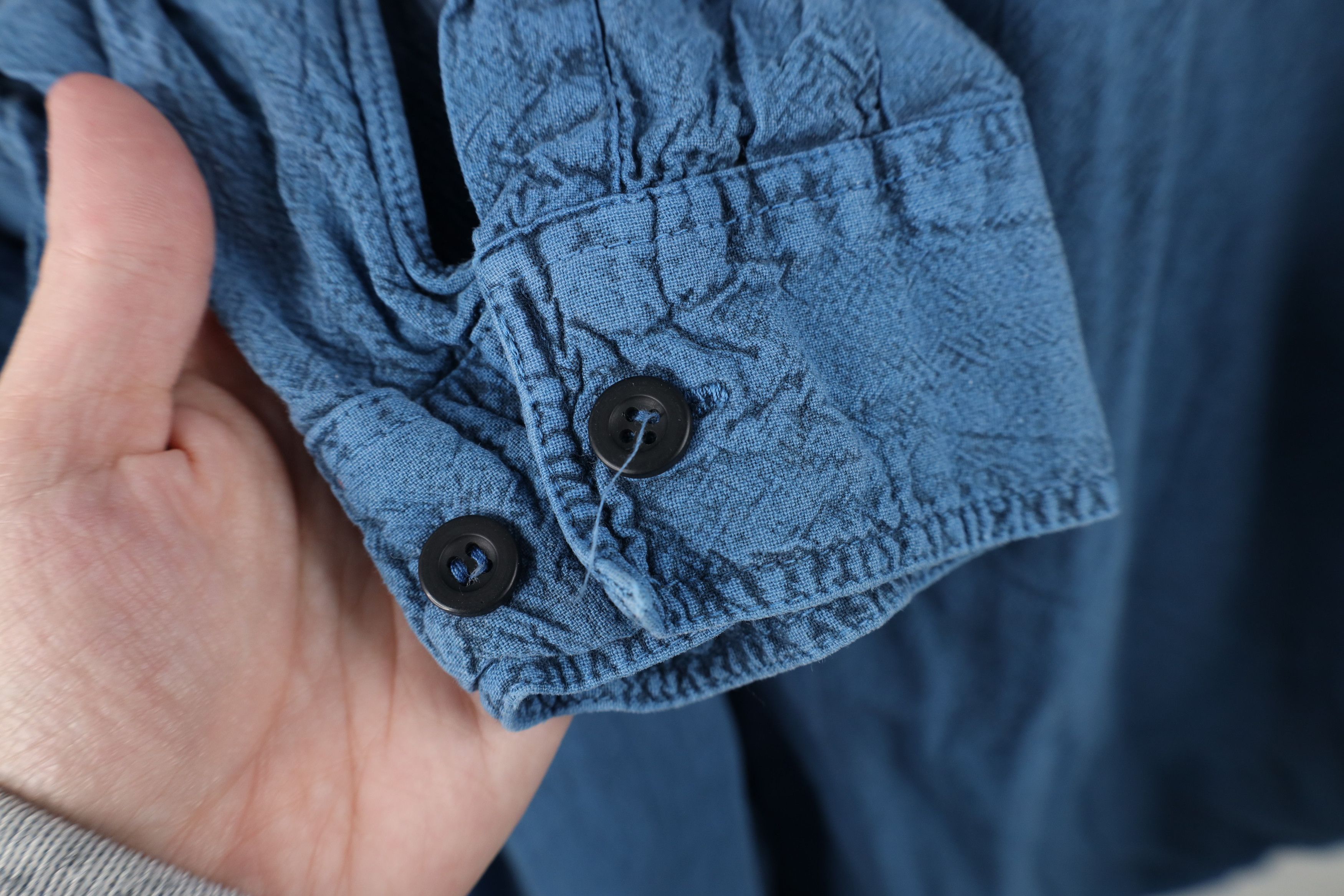 Vintage Vintage 90s Streetwear Wash Baggy Fit Collared Button Shirt Size US XL / EU 56 / 4 - 4 Thumbnail
