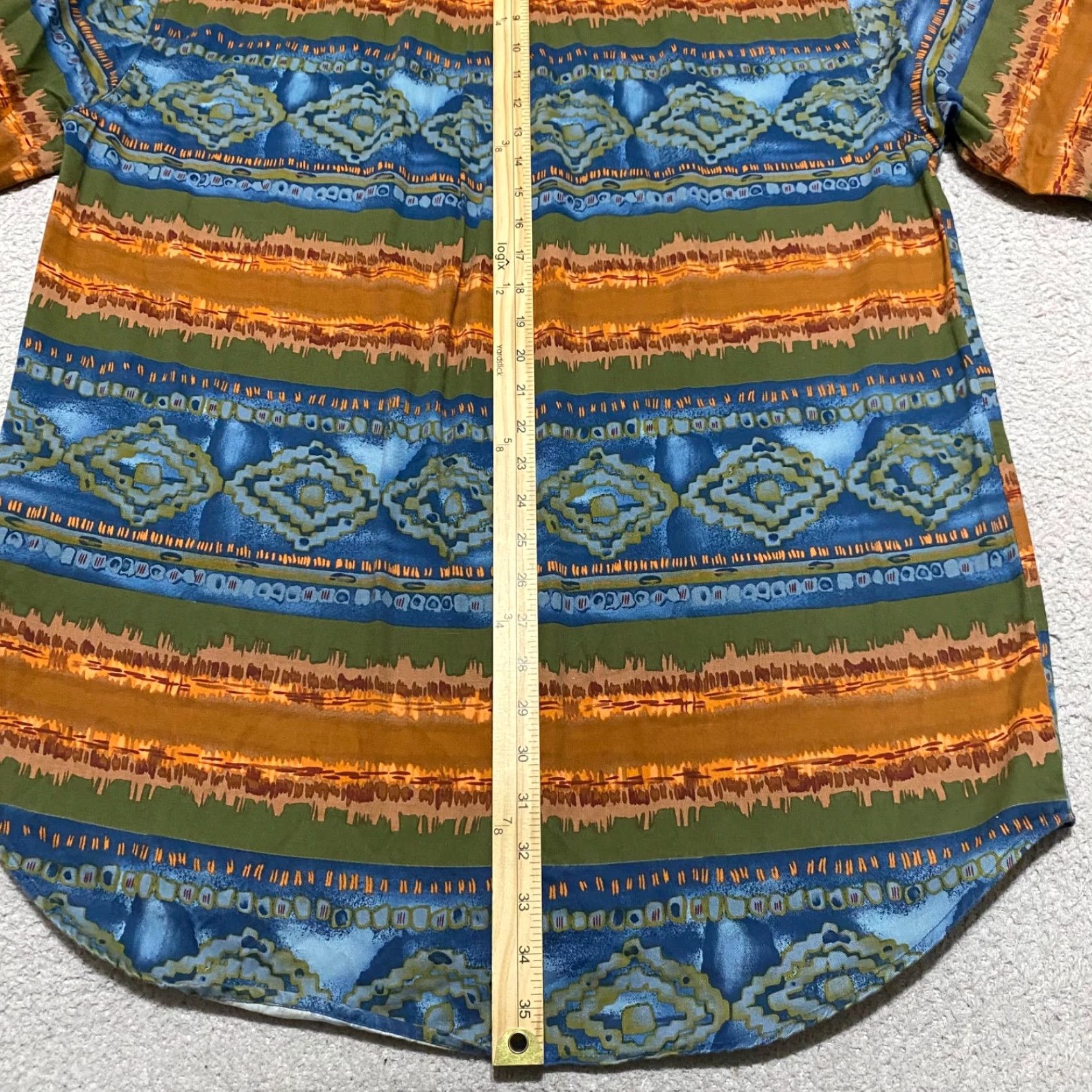 The Territory Ahead Territory Ahead Mens LT Shirt Multicolor Geometric Button Front Western Casual Long Sleeve Button-Up Collection Size US L / EU 52-54 / 3 - 7 Thumbnail