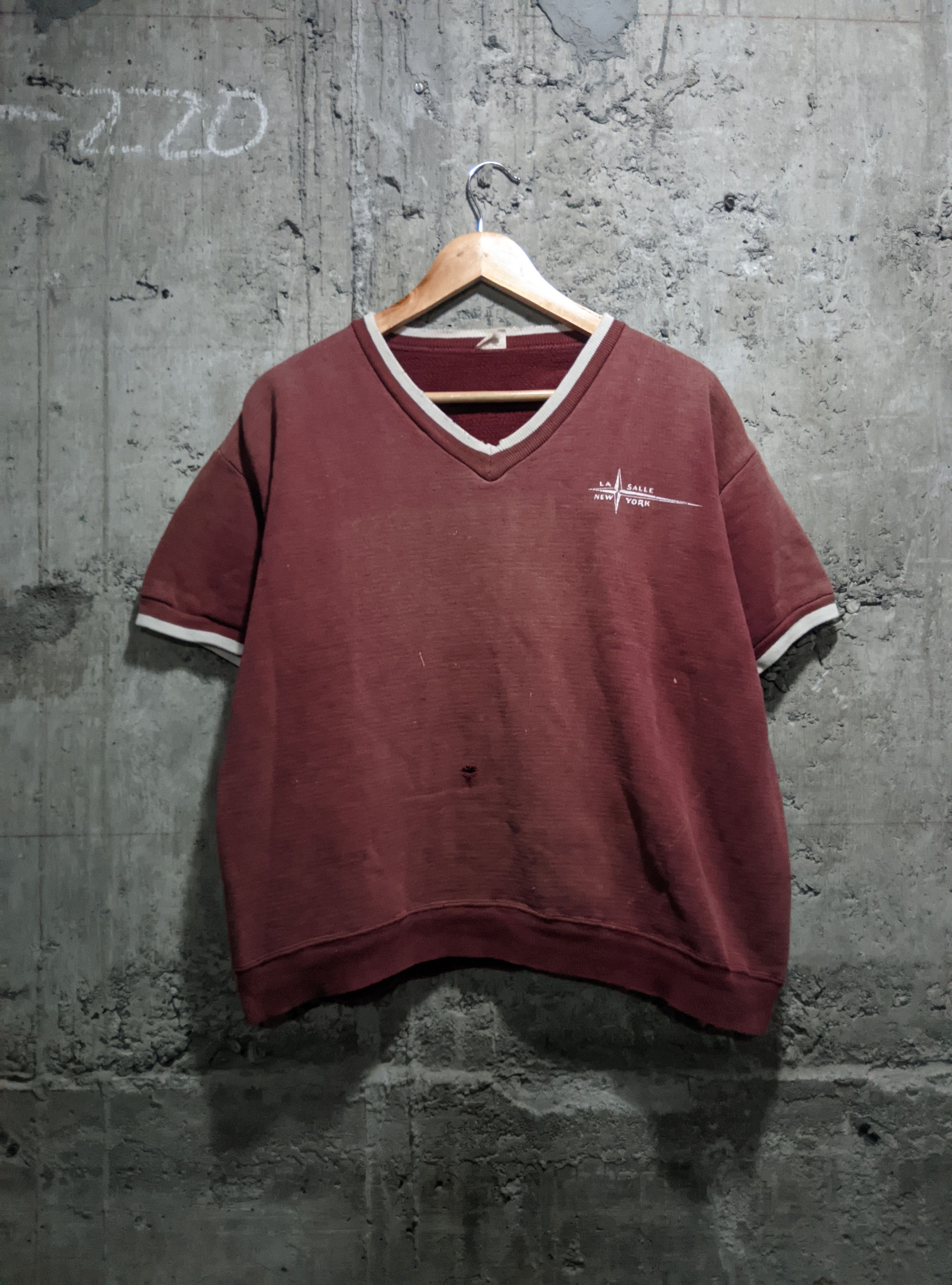 Vintage Vintage 60s champion short sleeve sweatshirt la Salle ny Size US XL / EU 56 / 4 - 1 Thumbnail