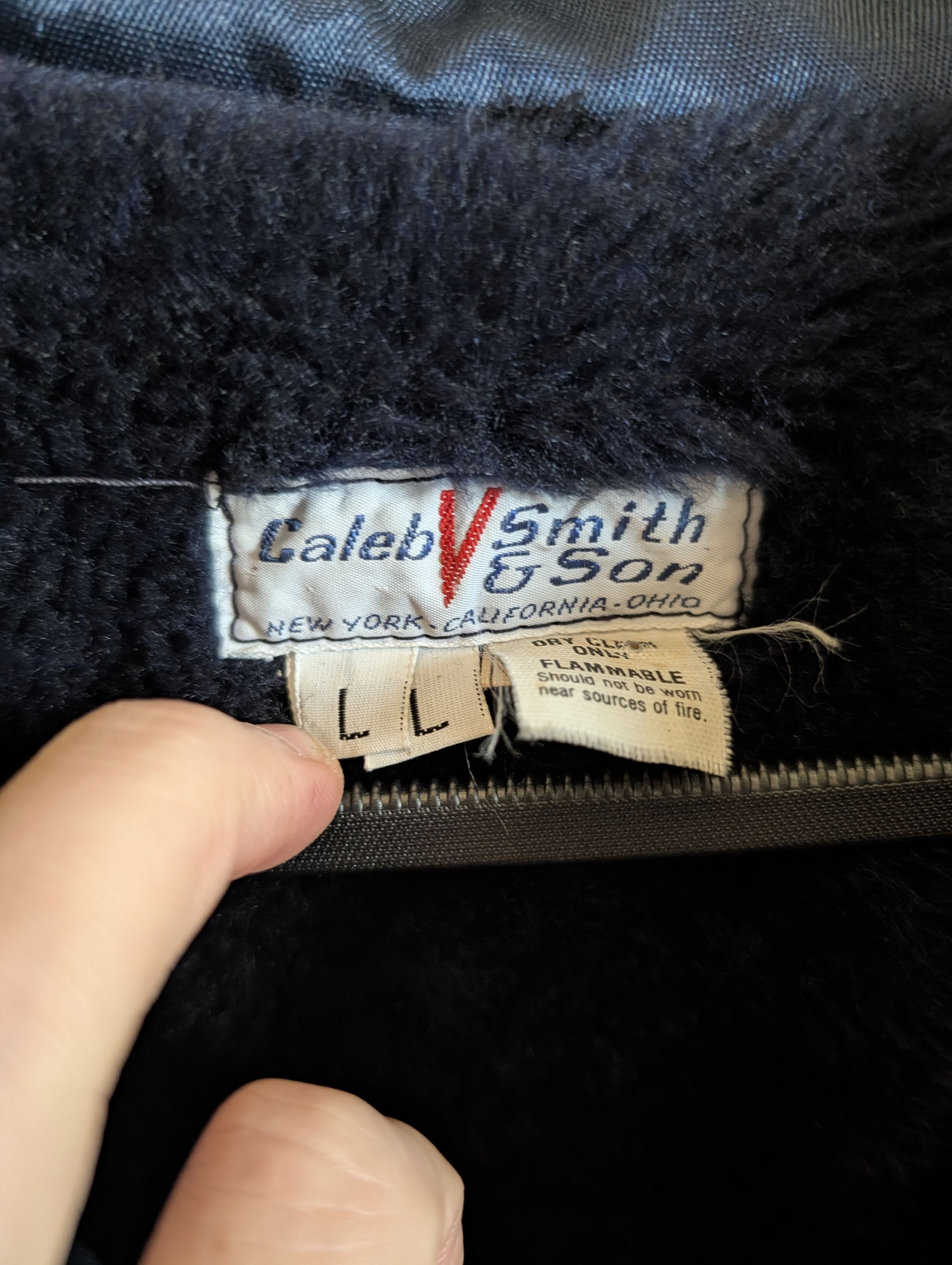 Vintage CALEB V SMITH & SON Faux Fur Lined Navy Parka Vintage Size US L / EU 52-54 / 3 - 12 Thumbnail