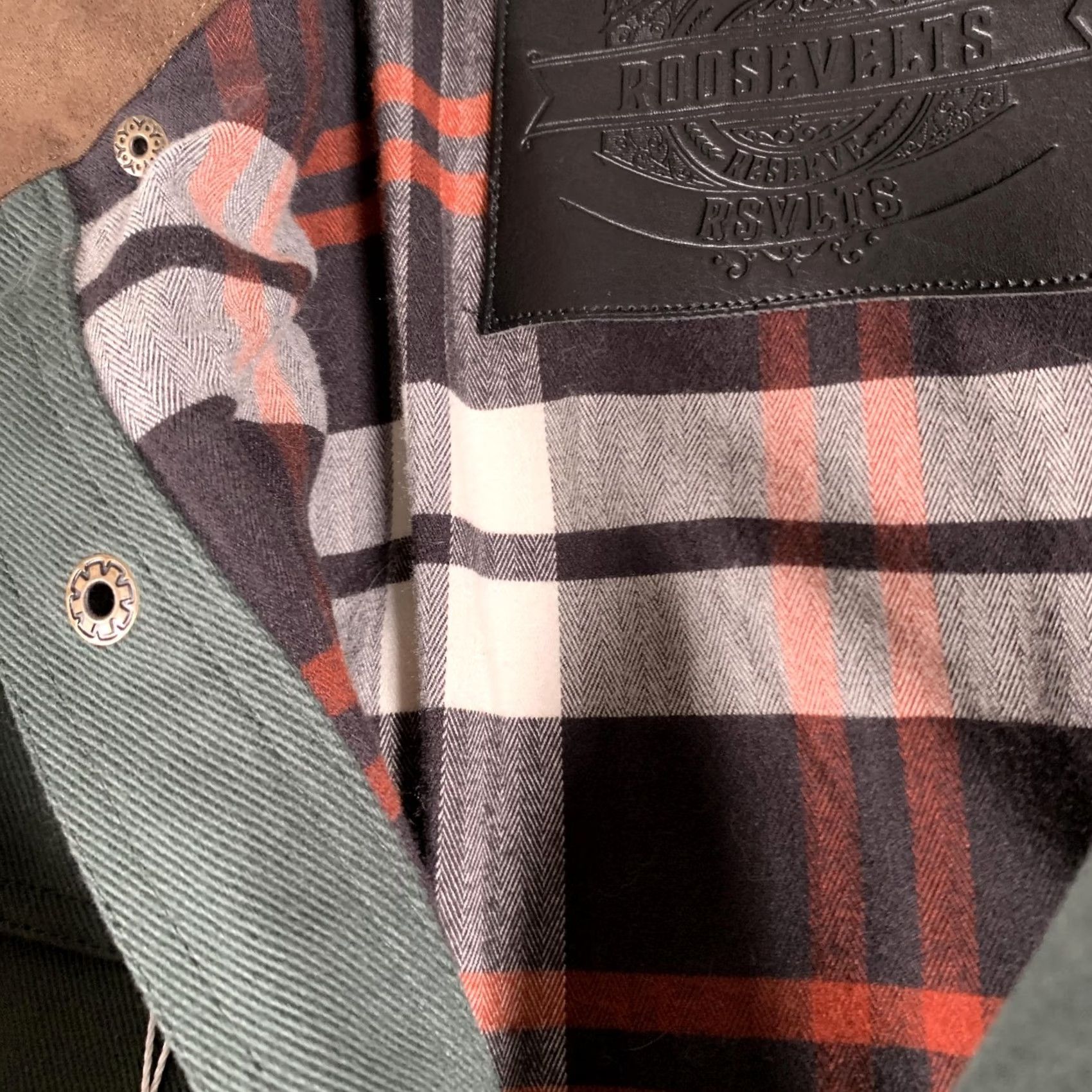 Vintage RSVLTS Roosevelts Jacket Mens XS Green Brown Flannel Lined Corduroy Collar Shirt Jacket” Size US XS / EU 42 / 0 - 6 Thumbnail