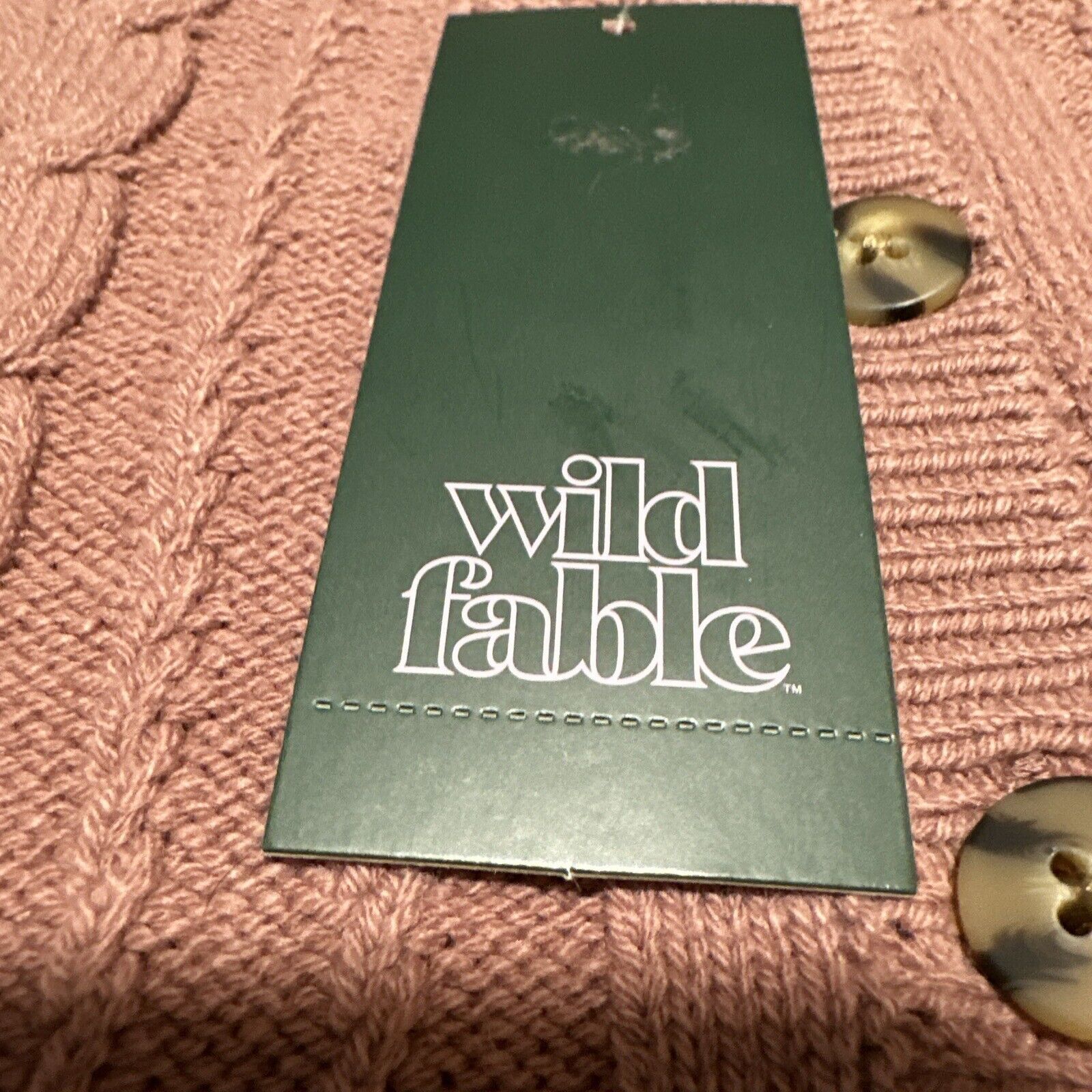 Wildfox Women's Juniors Girls Cable Knit Cardigan Wild Fable Medium Size M / US 6-8 / IT 42-44 - 4 Thumbnail