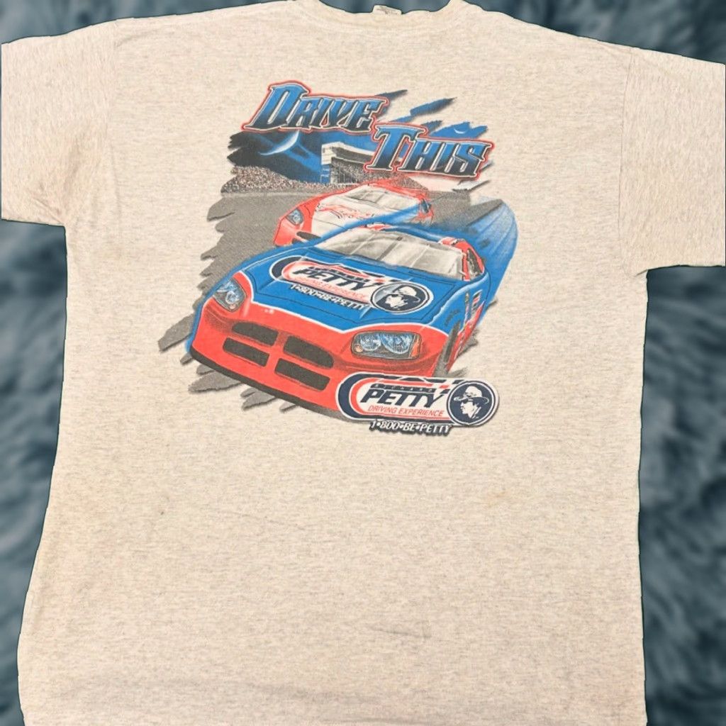 NASCAR VINTAGE 90s Richard Petty Driving Experience NASCAR Racing VTG Shirt Mens XL Gray Short Sleeve T-Shirt Size US XL / EU 56 / 4 - 1 Thumbnail