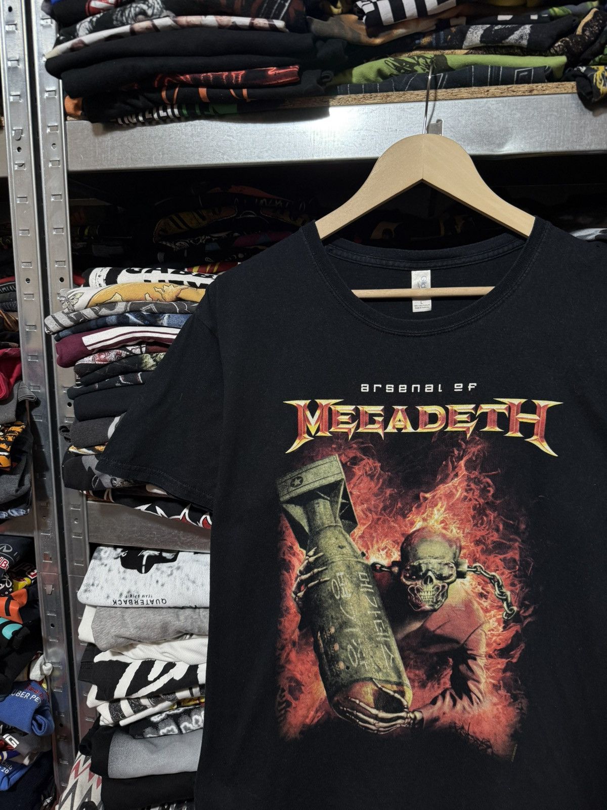 Vintage Vintage 2010 Arsenal Of Megadeth Rock Band Tour T-Shirt Y2K Size US L / EU 52-54 / 3 - 3 Thumbnail