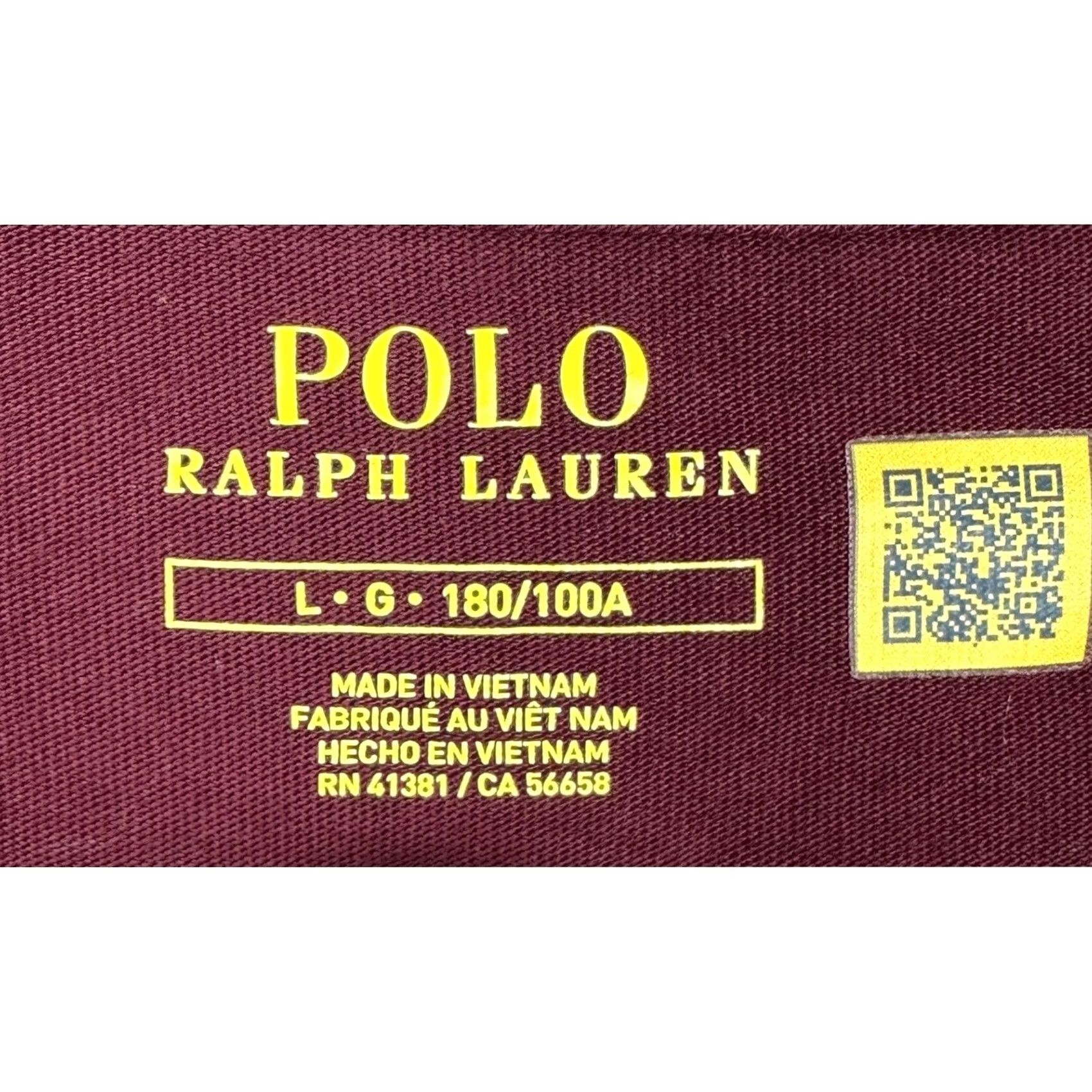 Polo Ralph Lauren Polo Ralph Lauren Mens Large Long Sleeve T-Shirt Burgundy Red Pony Crewneck Tee Size US L / EU 52-54 / 3 - 4 Thumbnail