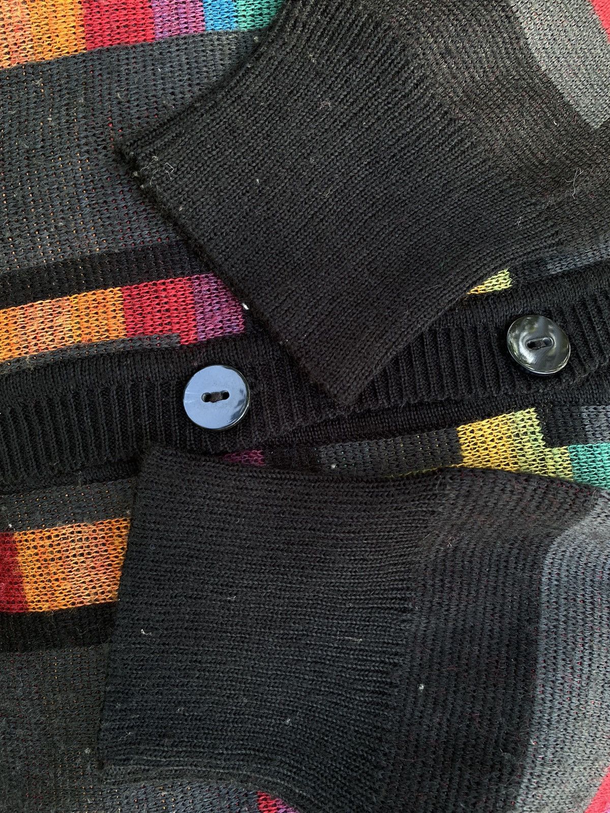 Designer × Vintage FINANCIER Black Knitted Cardigan Size L / US 10 / IT 46 - 11 Thumbnail