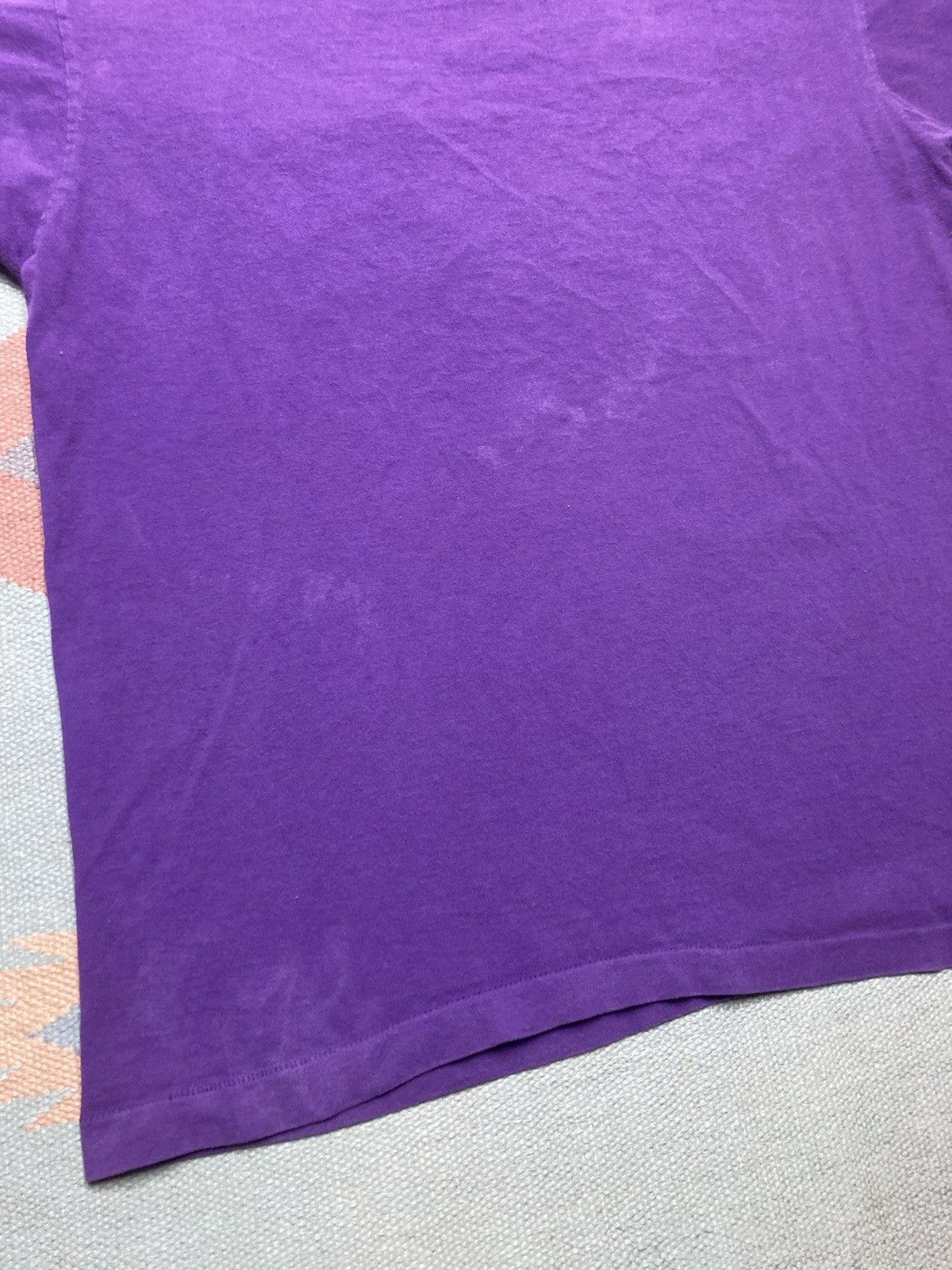 Vintage Vtg 90s pocket t shirt faded plum single stitch cotton XL Size US XL / EU 56 / 4 - 8 Thumbnail
