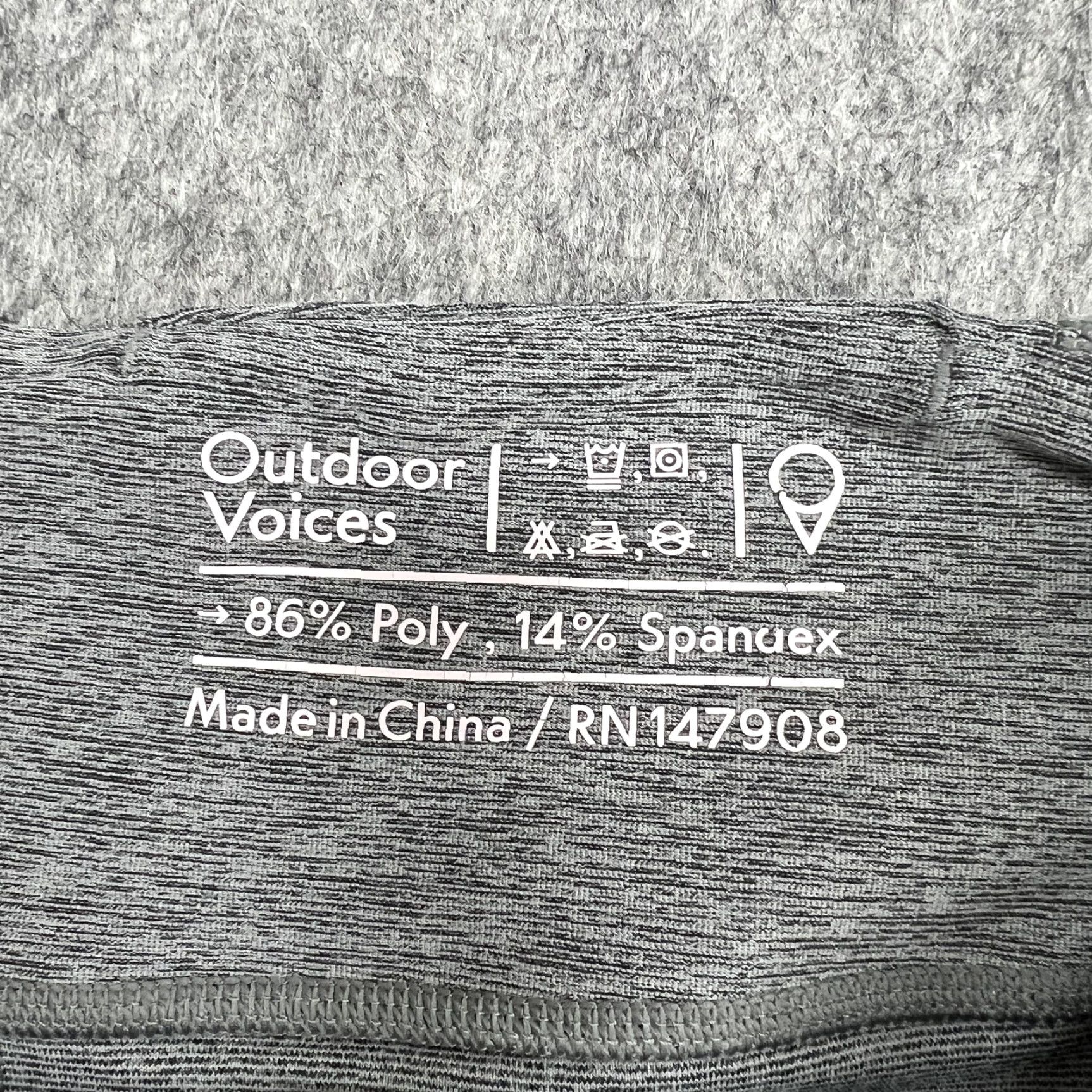 Outdoor Voices Outdoor Voices Leggings Womens M Gray Ankle Stretch Knit Yoga Gym Athletic Size 32" / US 10 / IT 46 - 4 Thumbnail