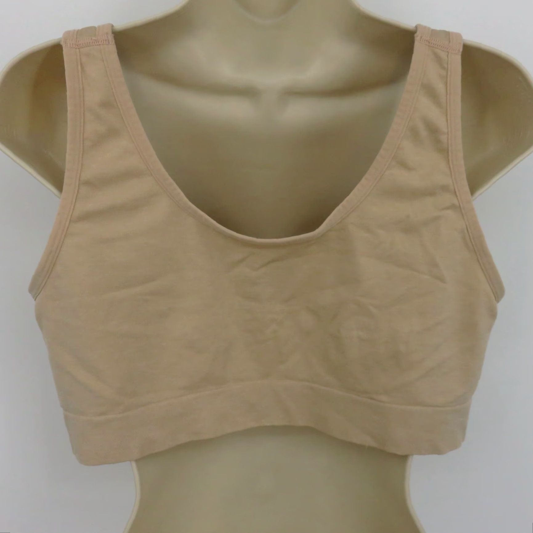Jockey Jockey Women 3XL Beige Wireless Padded Bralette Bra No Wire Plus Size Pullover Bralette Paded Wireless Bralette Size ONE SIZE - 6 Thumbnail