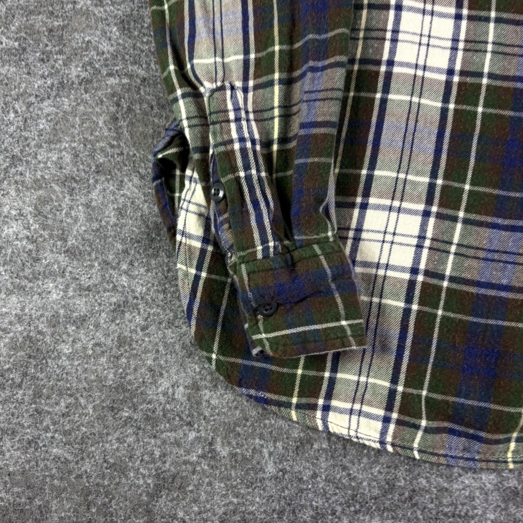 Vintage Denim & Supply Ralph Lauren Womens Plaid Flannel Shirt Green Blue Utility Large Size L / US 10 / IT 46 - 8 Thumbnail