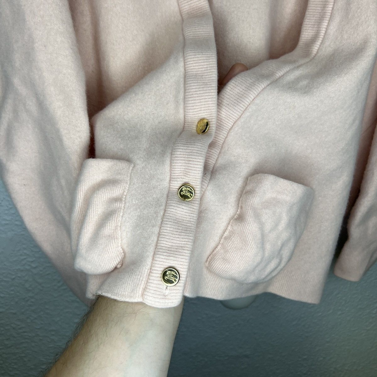 Burberry Burberry Vintage Cardigan Jumper Sweater Pink Wool Retro Y2K Size S / US 4 / IT 40 - 5 Thumbnail