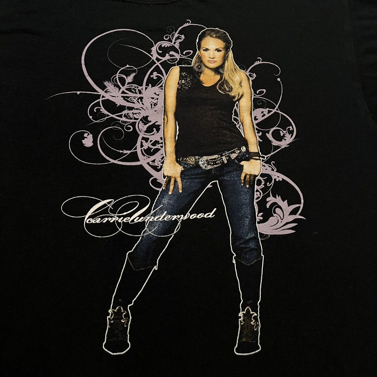 Band Tees × Vintage Vintage 2000s Carrie Underwood BB Simon Graphic Tour T Shirt Size US L / EU 52-54 / 3 - 4 Thumbnail