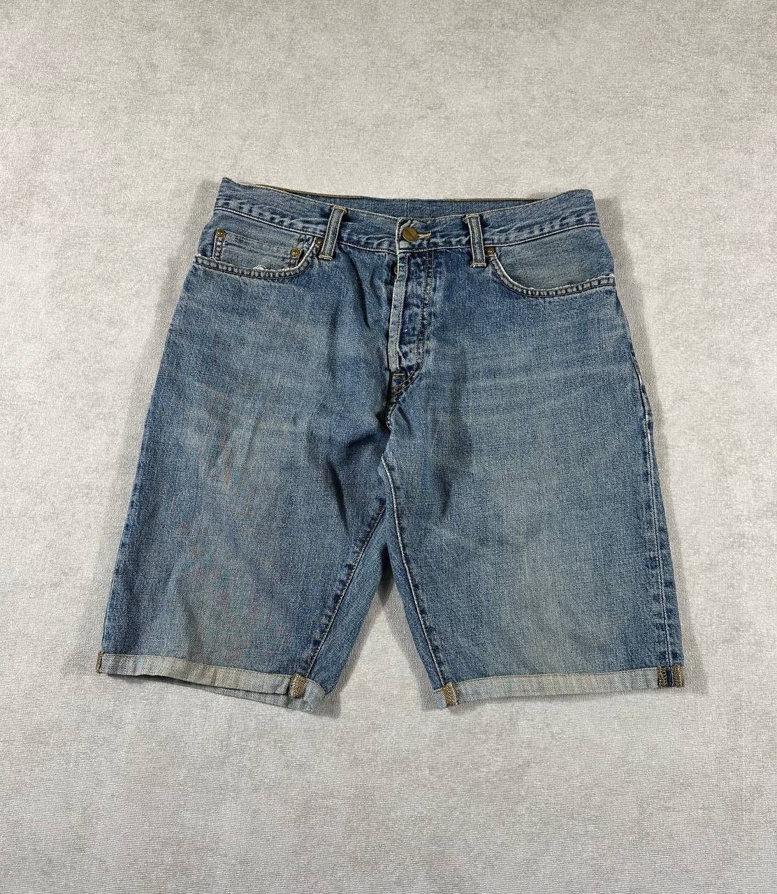 Carhartt Wip Vintage Carhartt Klondike Cut Of Denim Shorts Size US 33 - 2 Thumbnail