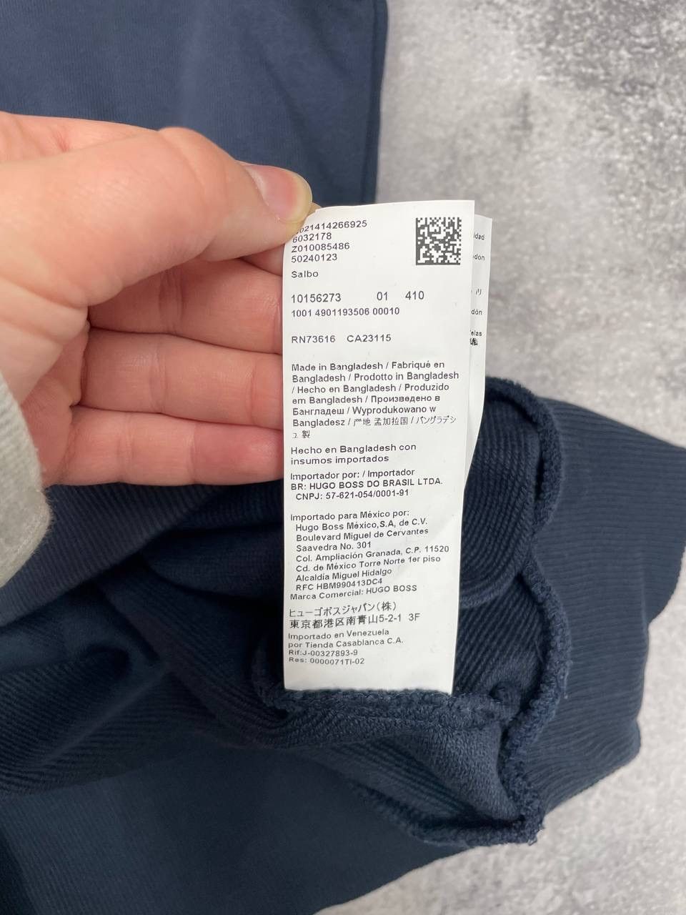 Hugo Boss Hugo Boss Men Cotton Sweatshirt Crewneck Navy Grey Size L Size US L / EU 52-54 / 3 - 7 Thumbnail