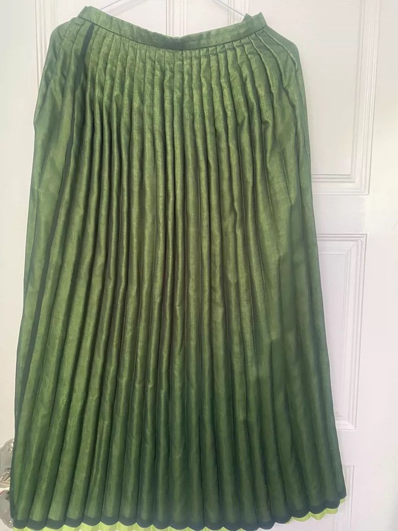 Issey Miyake Issey Miyake size:1 Wrinkled green skirt Size 22" - 5 Thumbnail