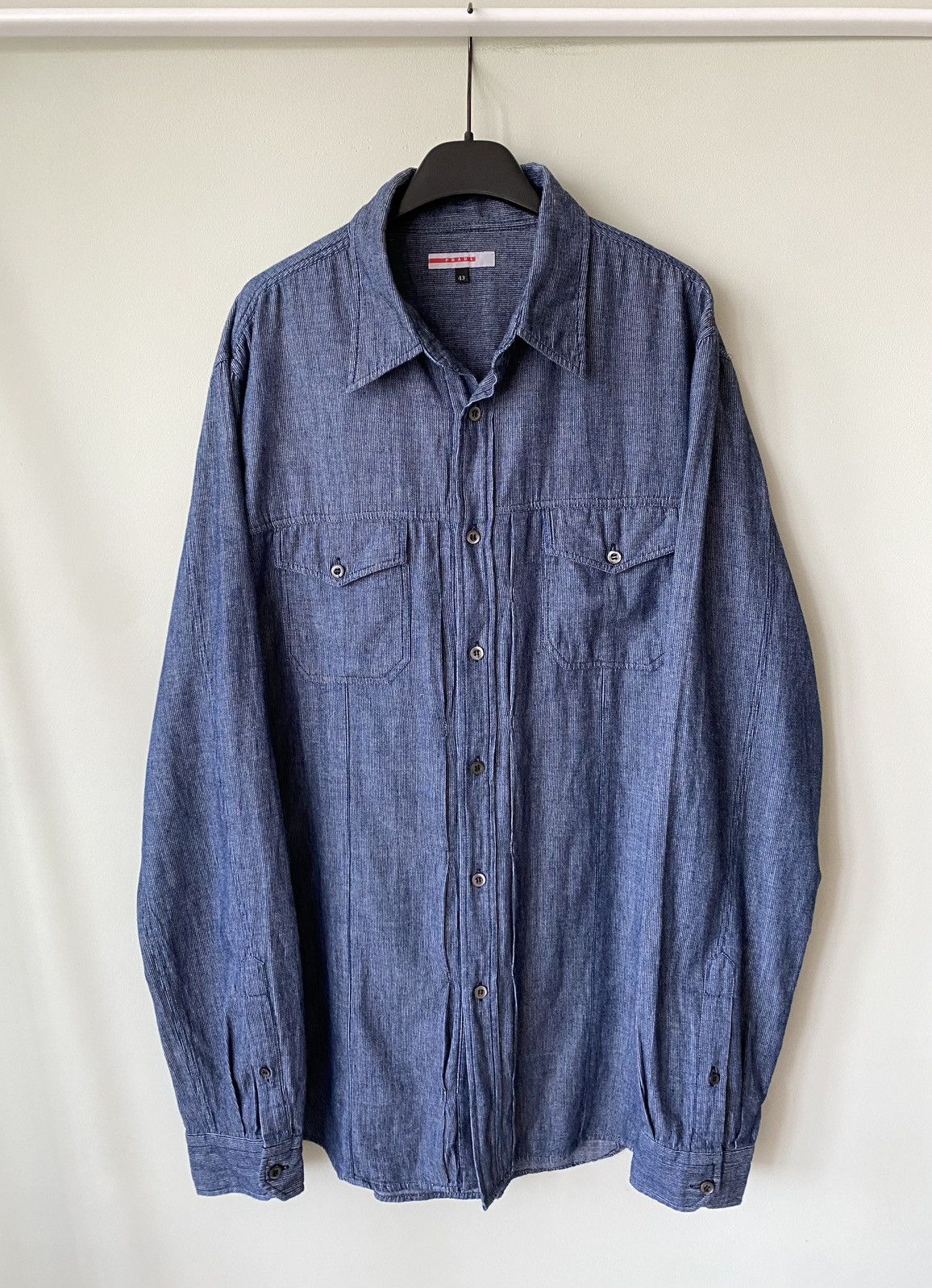 Prada 2006 Prada Milano vintage pocket shirt 43 Size US XL / EU 56 / 4 - 1 Thumbnail