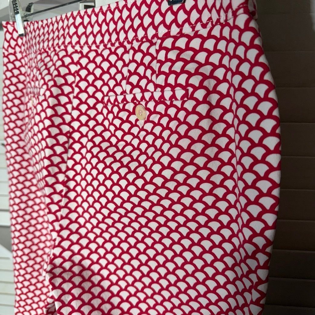 Talbots Talbots seashells pants read white pattern tapered 8 Size 30" / US 8 / IT 44 - 5 Thumbnail