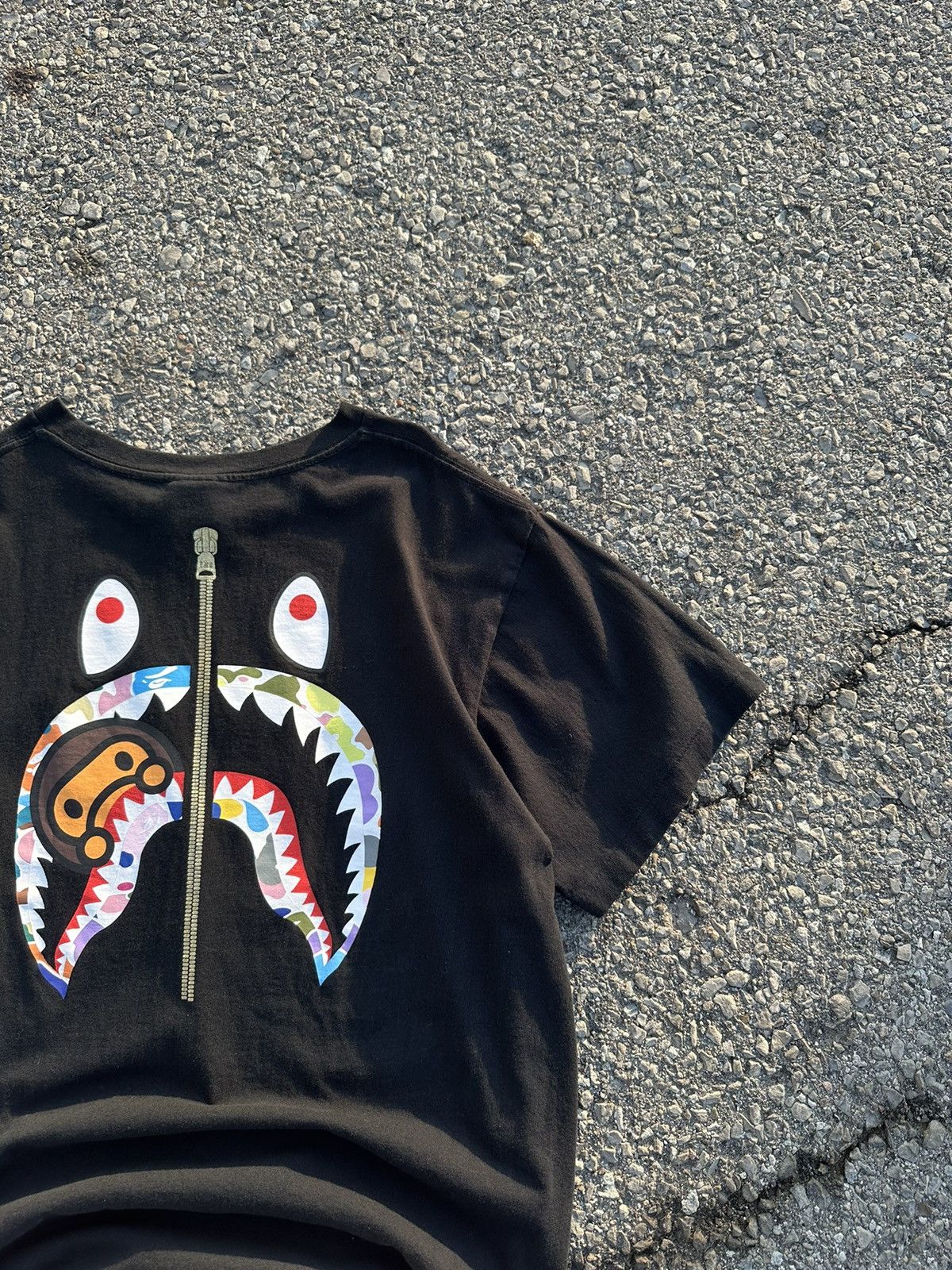 Bape Multi Camo Milo Shark Tee Size US L / EU 52-54 / 3 - 2 Thumbnail