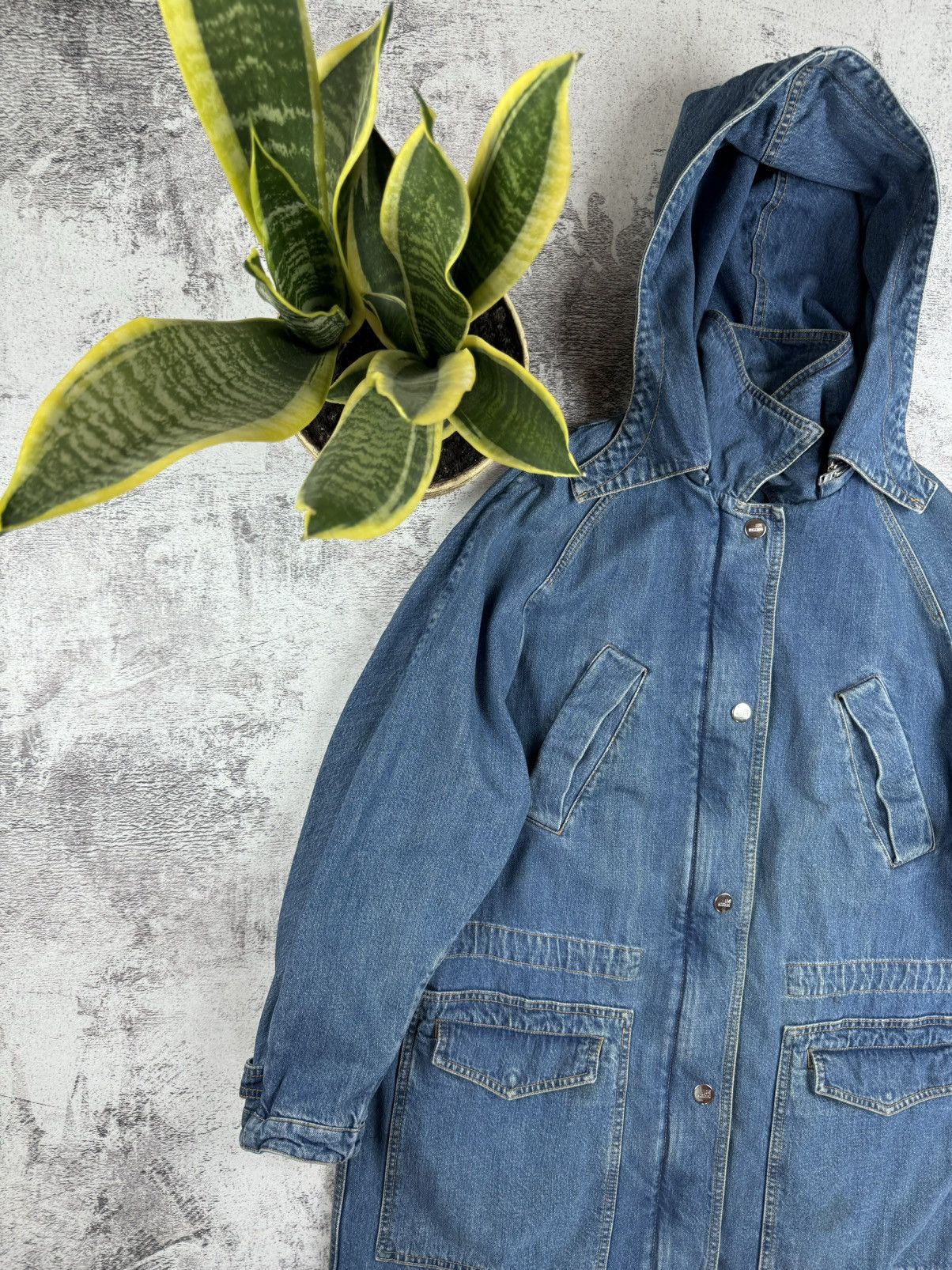 Love Moschino Moschino Made in Italy Denim Jeans Trench Coat Jacket Size S / US 4 / IT 40 - 4 Thumbnail