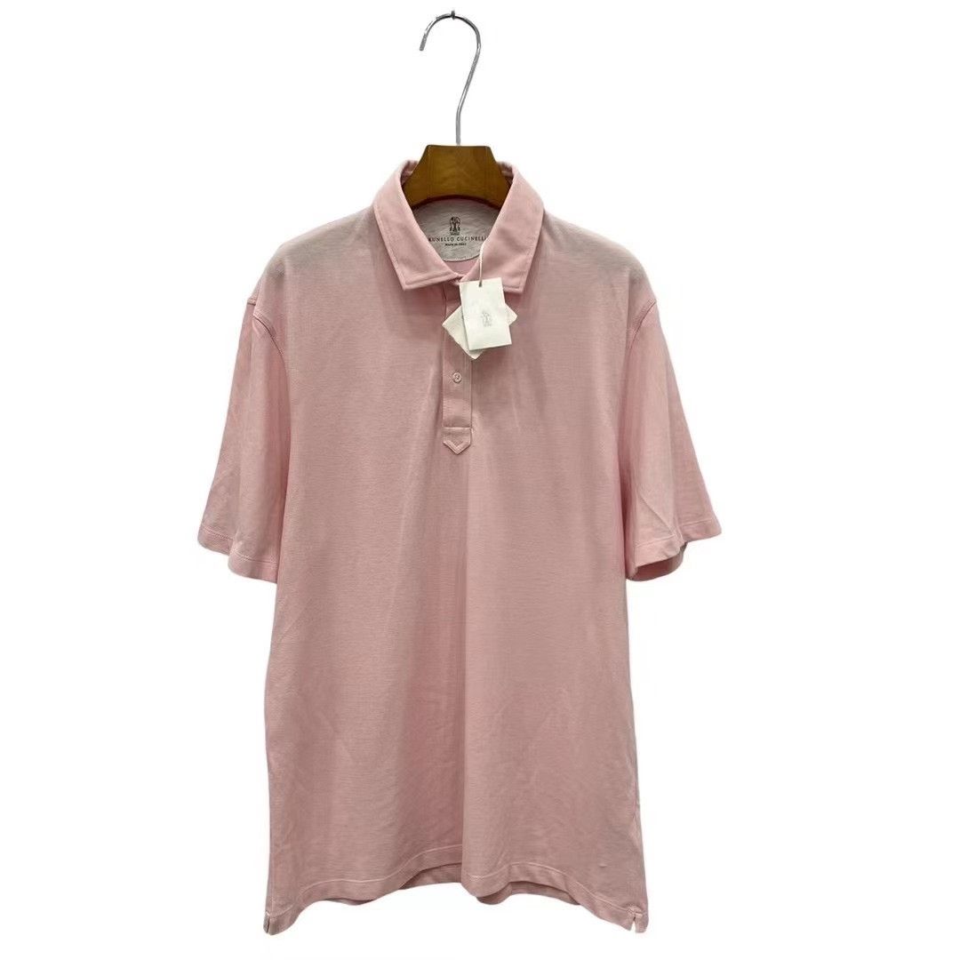 Brunello Cucinelli Brunello Cucinelli Pink Polo Shirt Size US L / EU 52-54 / 3 - 1 Thumbnail