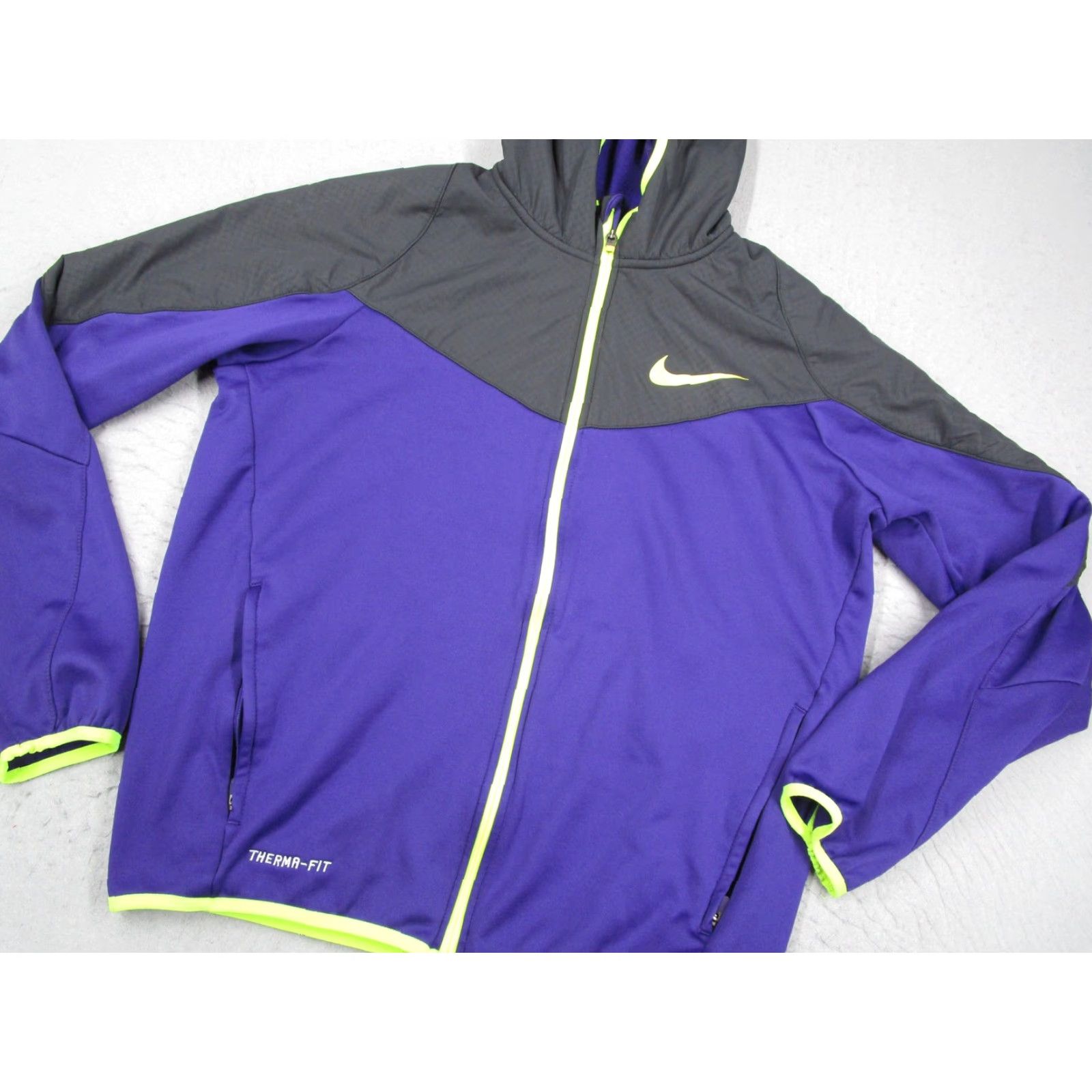Nike Nike Therma-FIT Jacket Mens L Purple Hooded Full Zip Running 549517-547 Size US L / EU 52-54 / 3 - 2 Thumbnail
