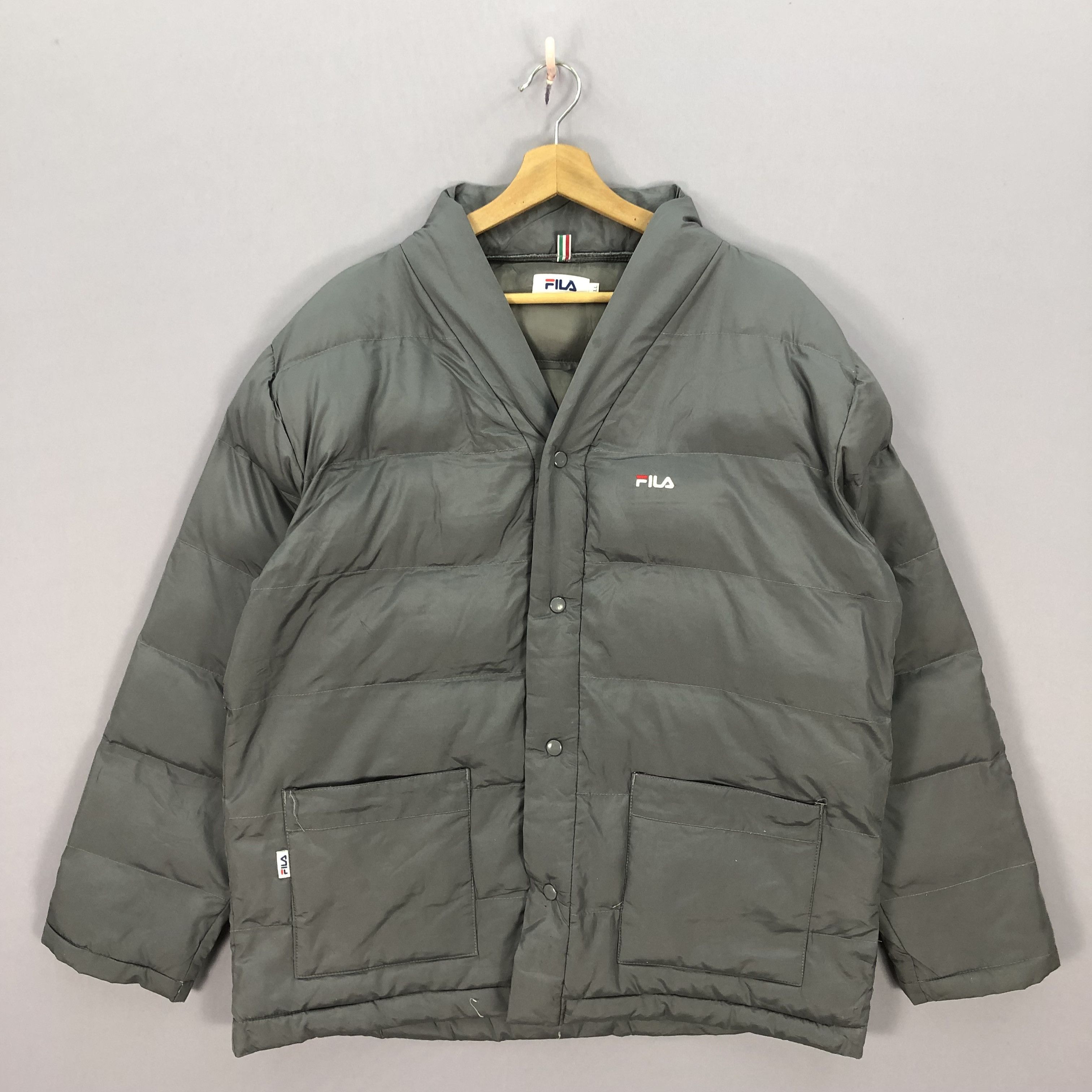 Fila × Vintage Vintage Fila Goose Down Puffer Jacket Windbreaker Jackets Size US XL / EU 56 / 4 - 2 Thumbnail