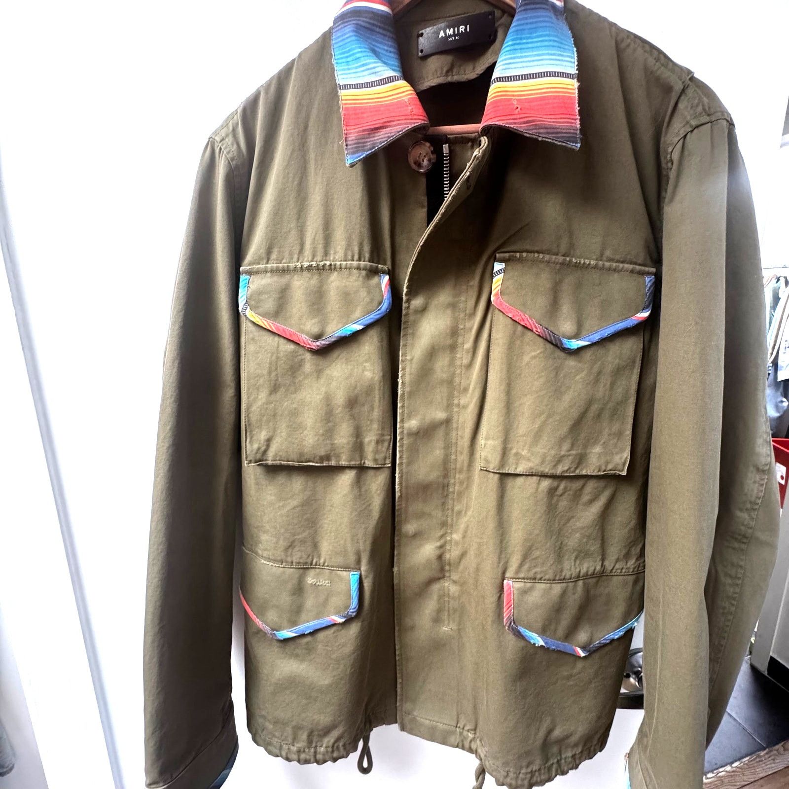 Amiri AMIRI: Men's Olive Baja M65 Overshirt Jacket - Size 46 Size US S / EU 44-46 / 1 - 3 Thumbnail