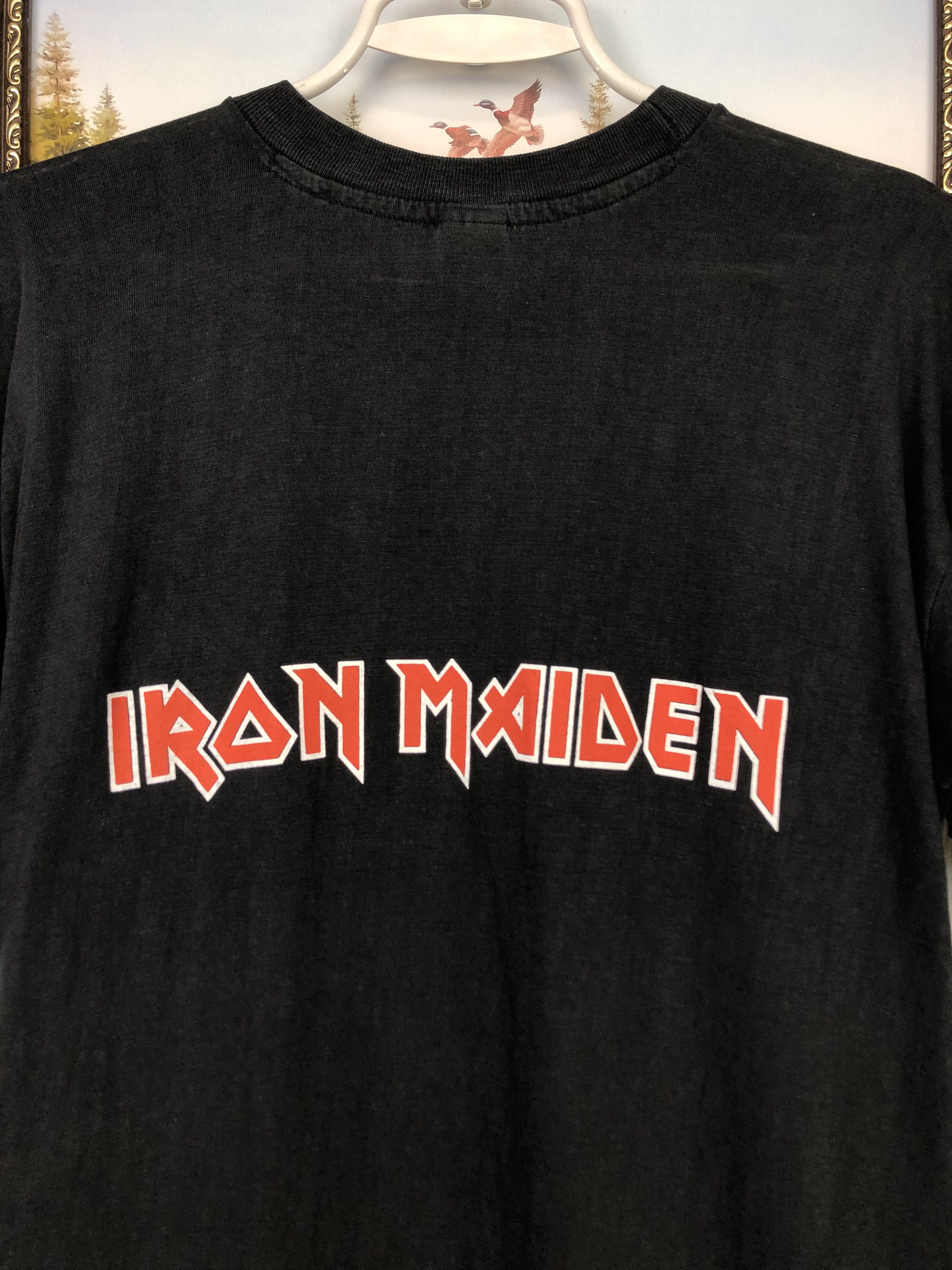 Vintage Vintage 80's Iron Maiden Band Shirt Over Print Tee Mens Rare Size US M / EU 48-50 / 2 - 10 Thumbnail