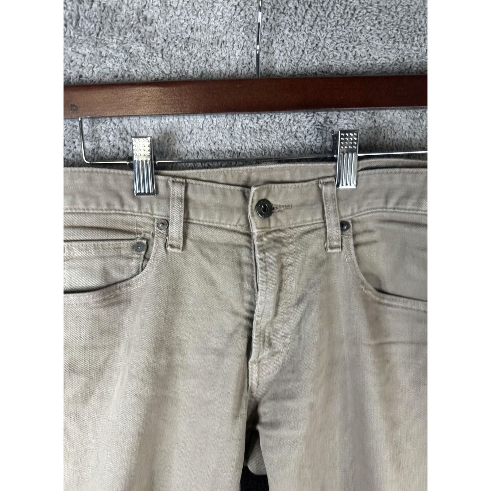 Bonobos Bonobos Jeans Mens 29x28 Beige Straight Leg Stretch Denim Casual Khaki Pants Jeans Men 29 Beige Straight Leg Size US 29 - 5 Thumbnail