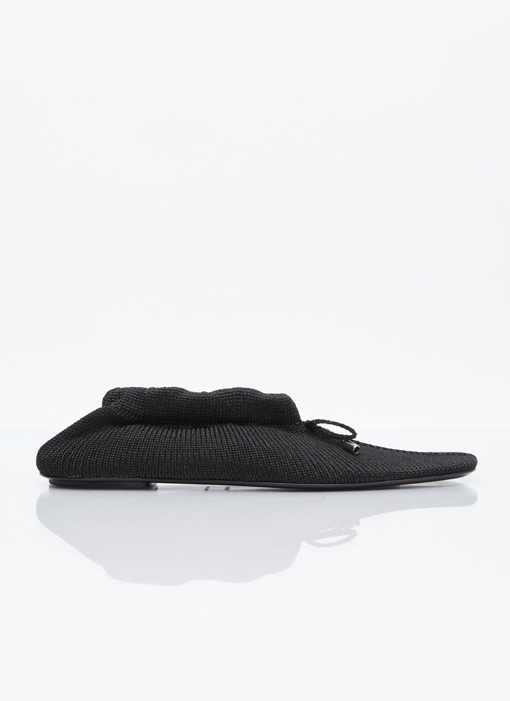 image of Toteme The Knitted Ballerina Flats in Black, Women's (Size 11)