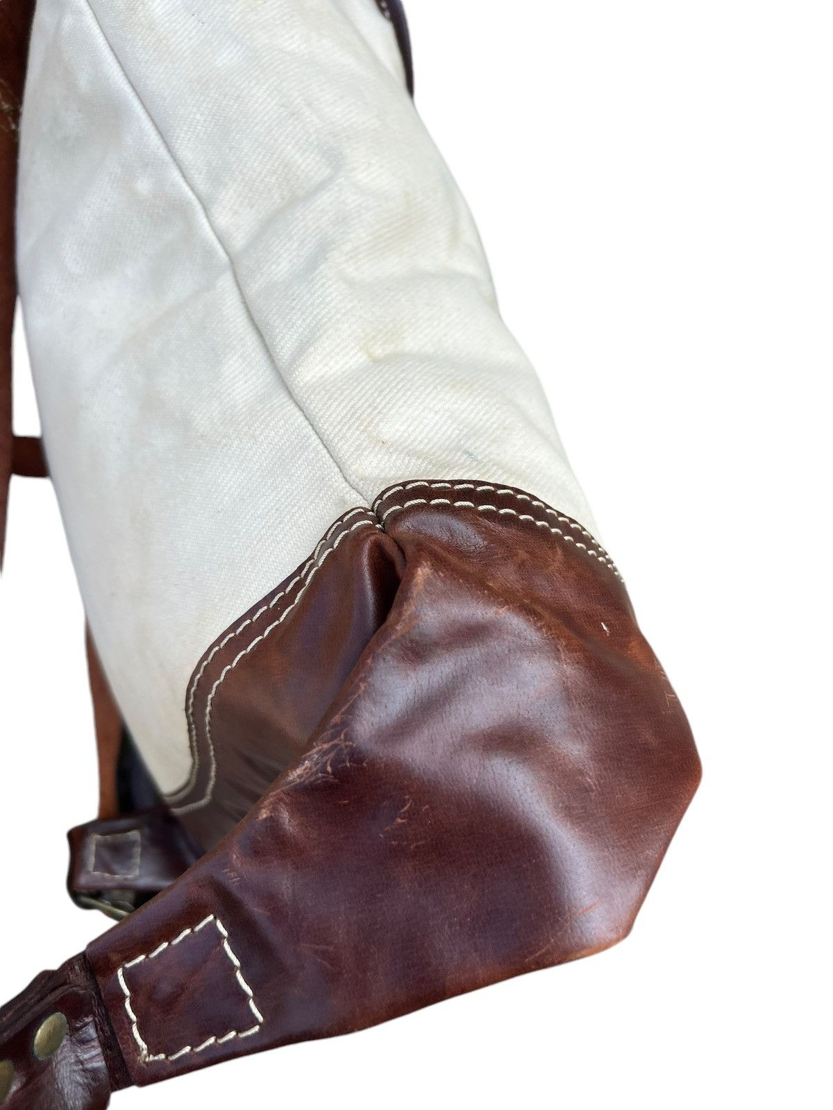 Leather Tideway Japan Muddy Stains Canvas Leather Hybrid Backpack Size ONE SIZE - 15 Thumbnail