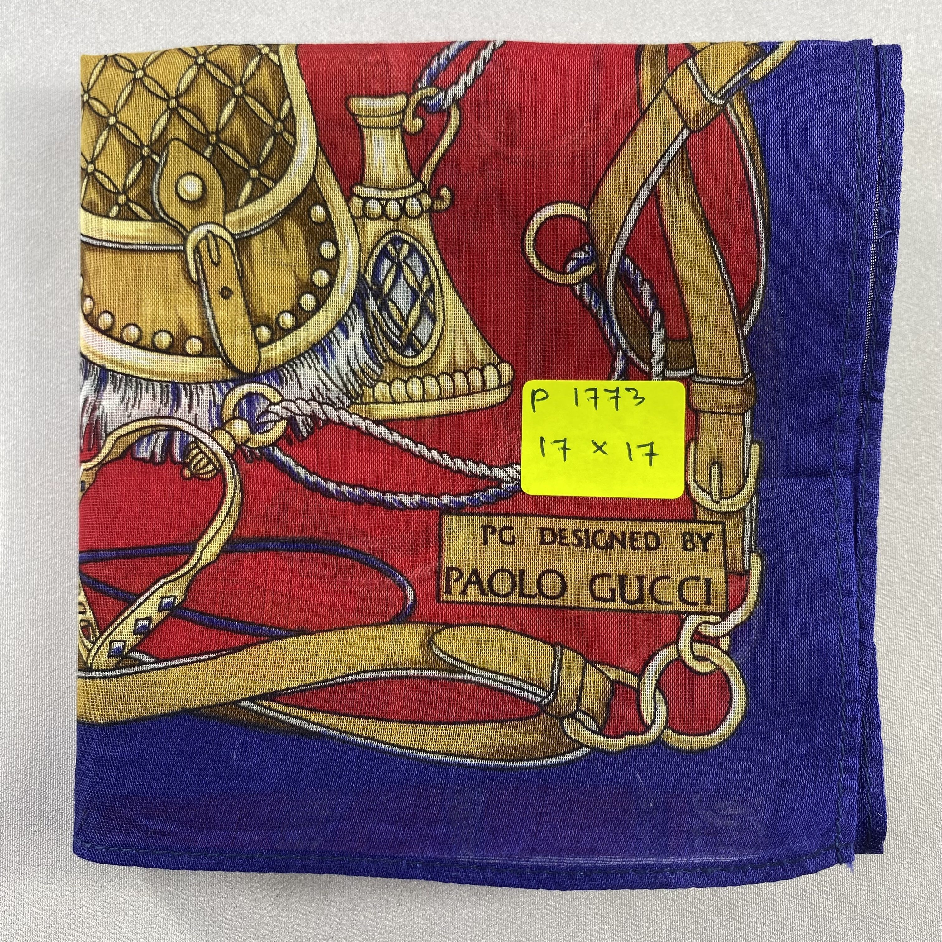 Paolo Gucci × Vintage Paolo Gucci Handkerchief / Neckerchief / Bandana-P1773 Size ONE SIZE - 5 Thumbnail