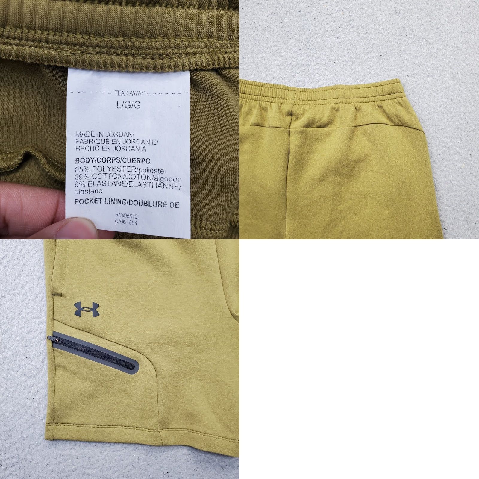 Under Armour Under Armour Unstoppable Fleece Shorts Men L Tan Loose Fit Elastic Waist 1379809 Size US 33 - 8 Thumbnail