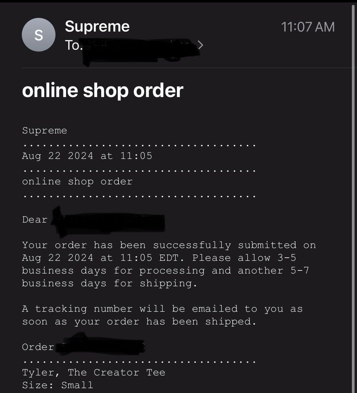 Supreme Supreme Tyler, The Creator Tee - Size Small/Black/Brand New Size US S / EU 44-46 / 1 - 2 Thumbnail