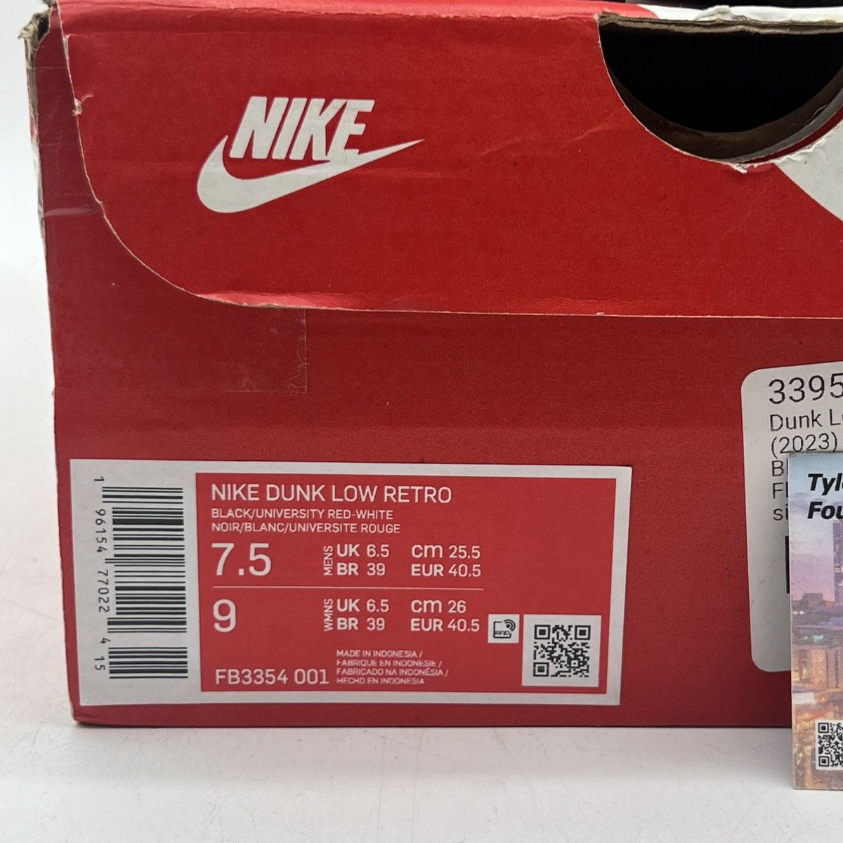 Nike Nike dunk low black white red Size US 7.5 / EU 40-41 - 6 Thumbnail