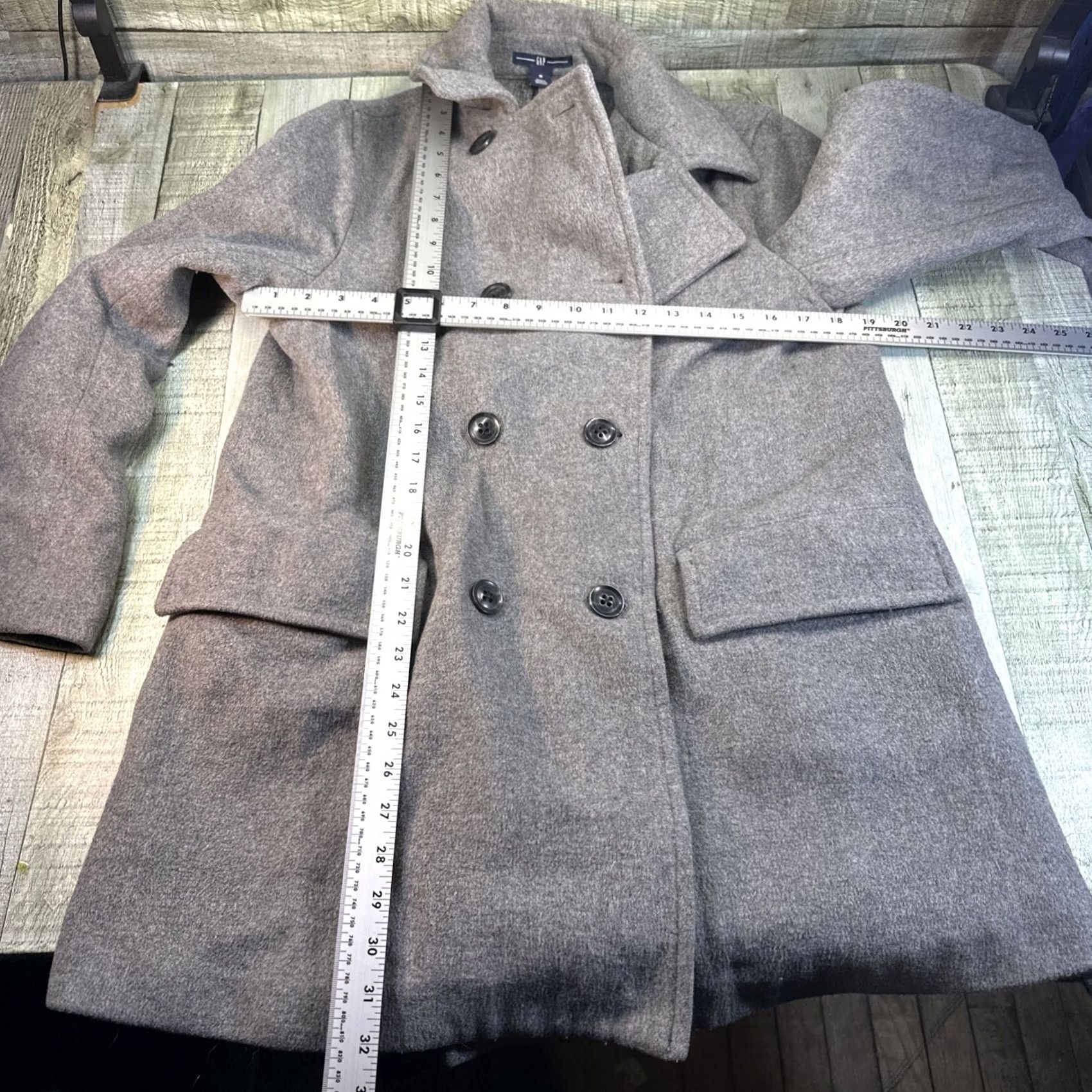 Gap VINTAGE The Gap Soft-Brushed Peacoat for Women Size M / US 6-8 / IT 42-44 - 2 Thumbnail