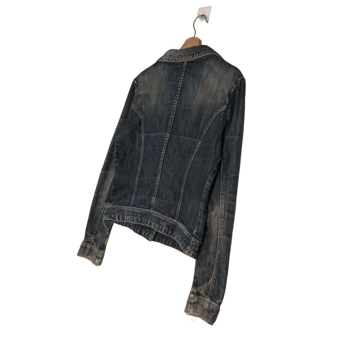 Japanese Brand 🔥CROPPED BIKER DENIM JACKET UCOB ISSEY MIYAKE Size M / US 6-8 / IT 42-44 - 10 Thumbnail