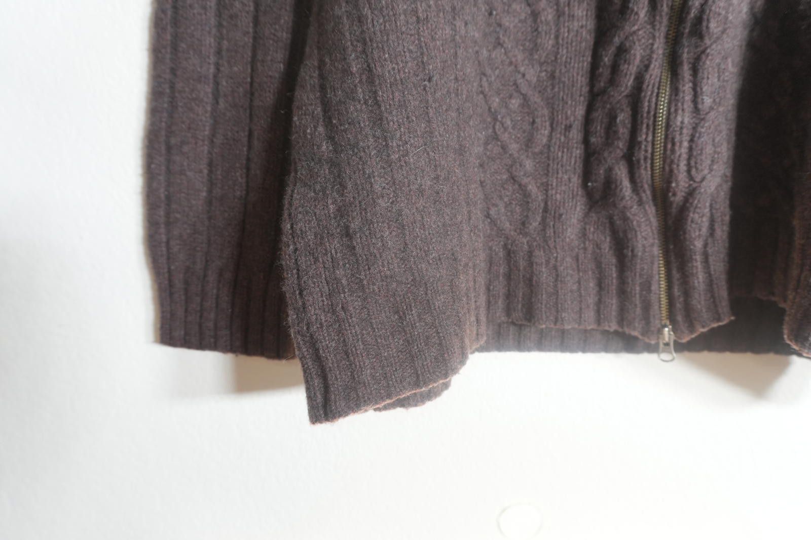 Cherokee Cherokee Jacket Men's XXL Brown Lambs Wool Cable Knit Zip Size US XL / EU 56 / 4 - 3 Thumbnail