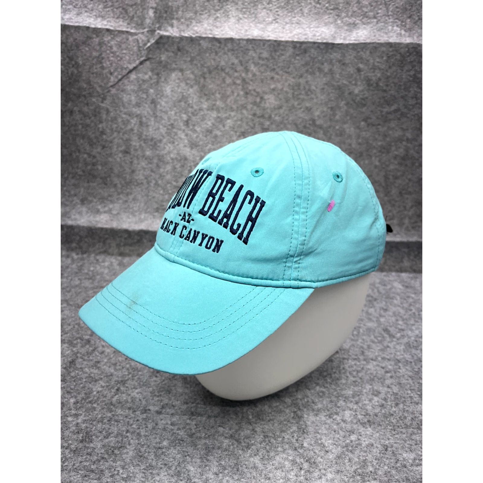 Vintage Willow Beach Black Canyon Staff Hat Cap Strap Back Adult One Size Blue Polyester Hat/Cap Men Adjustable Lightweight Baseball Cap Beach Outdoor Mens Size ONE SIZE - 4 Thumbnail