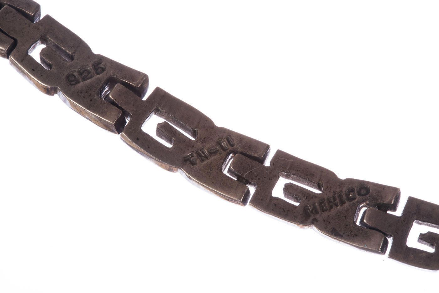 Handmade Mexican Sterling Silver Greek Key Collar Necklace Size ONE SIZE - 6 Thumbnail