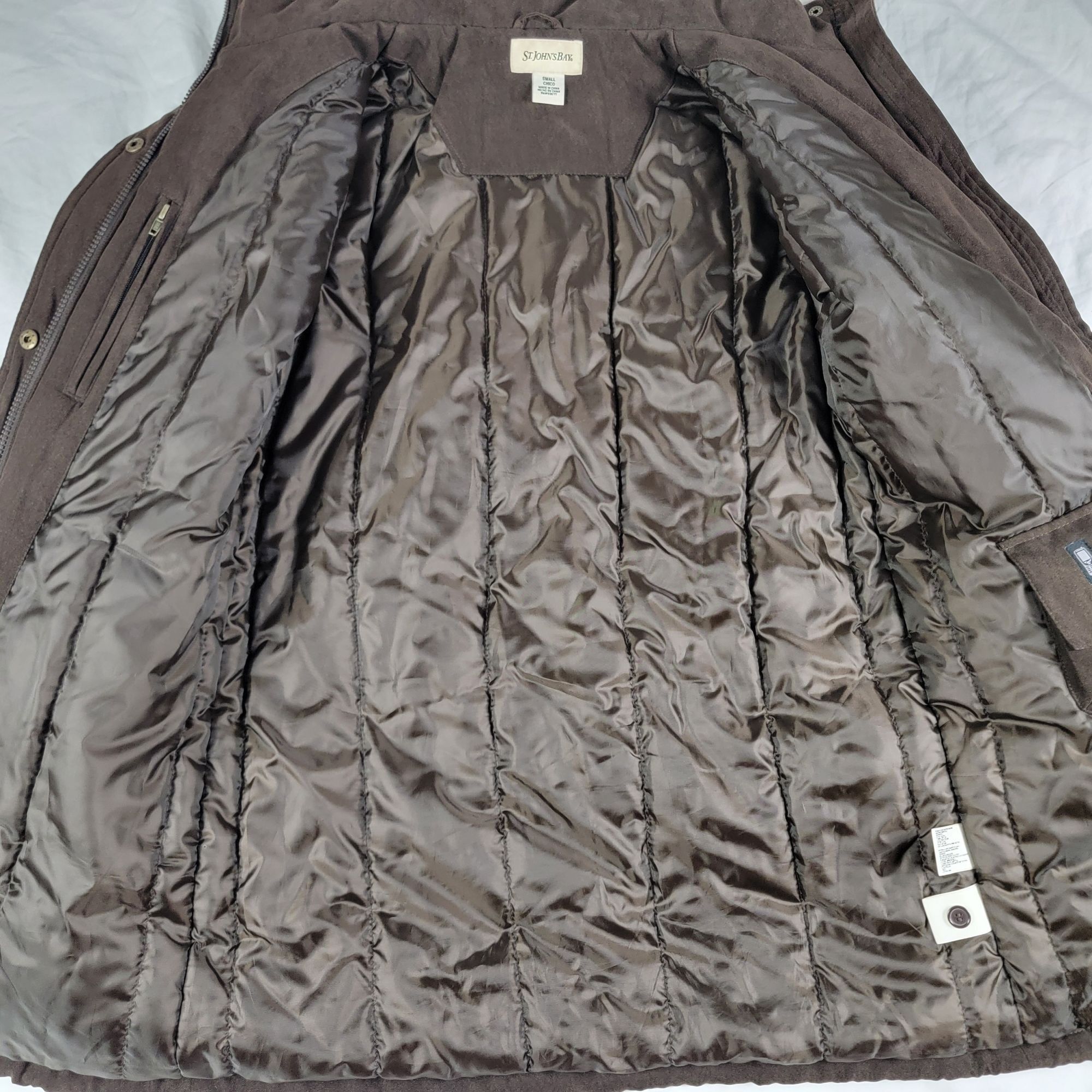 St. Johns Bay St Johns Bay Womens Small Dark Brown Coat Jacket Winter Warm Size S / US 4 / IT 40 - 3 Thumbnail