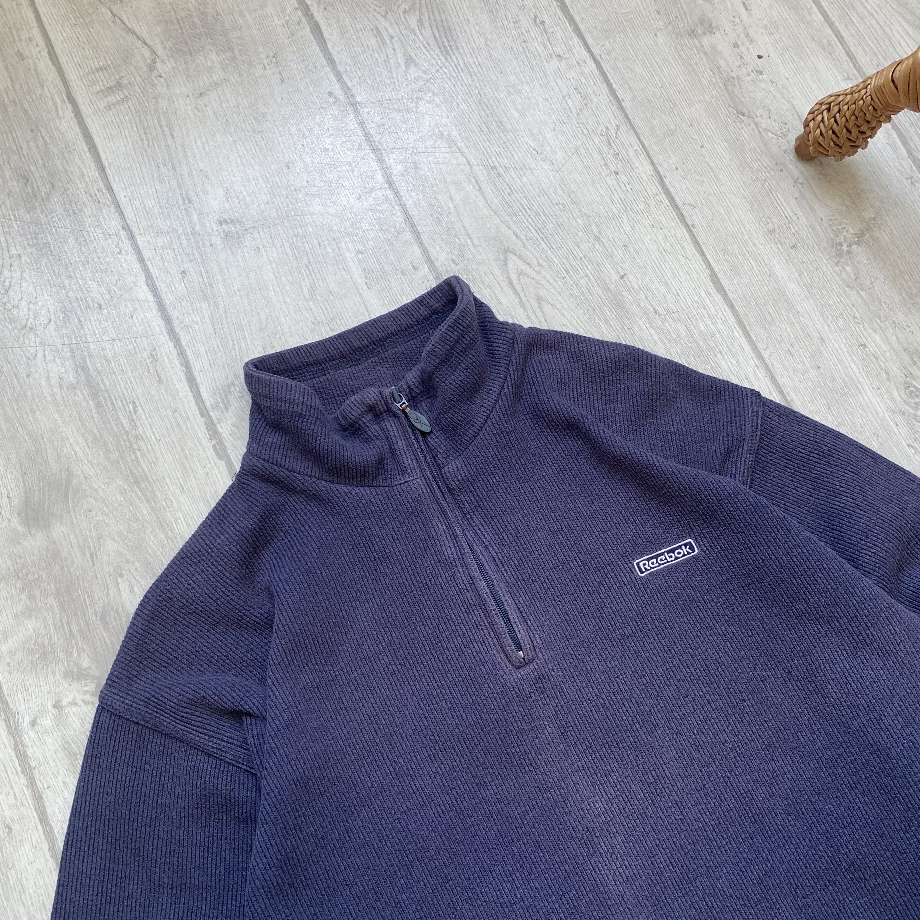 Reebok Vintage 90s Reebok sweatshirt Sun Faded 1/3 zip pullover Size US S / EU 44-46 / 1 - 2 Thumbnail