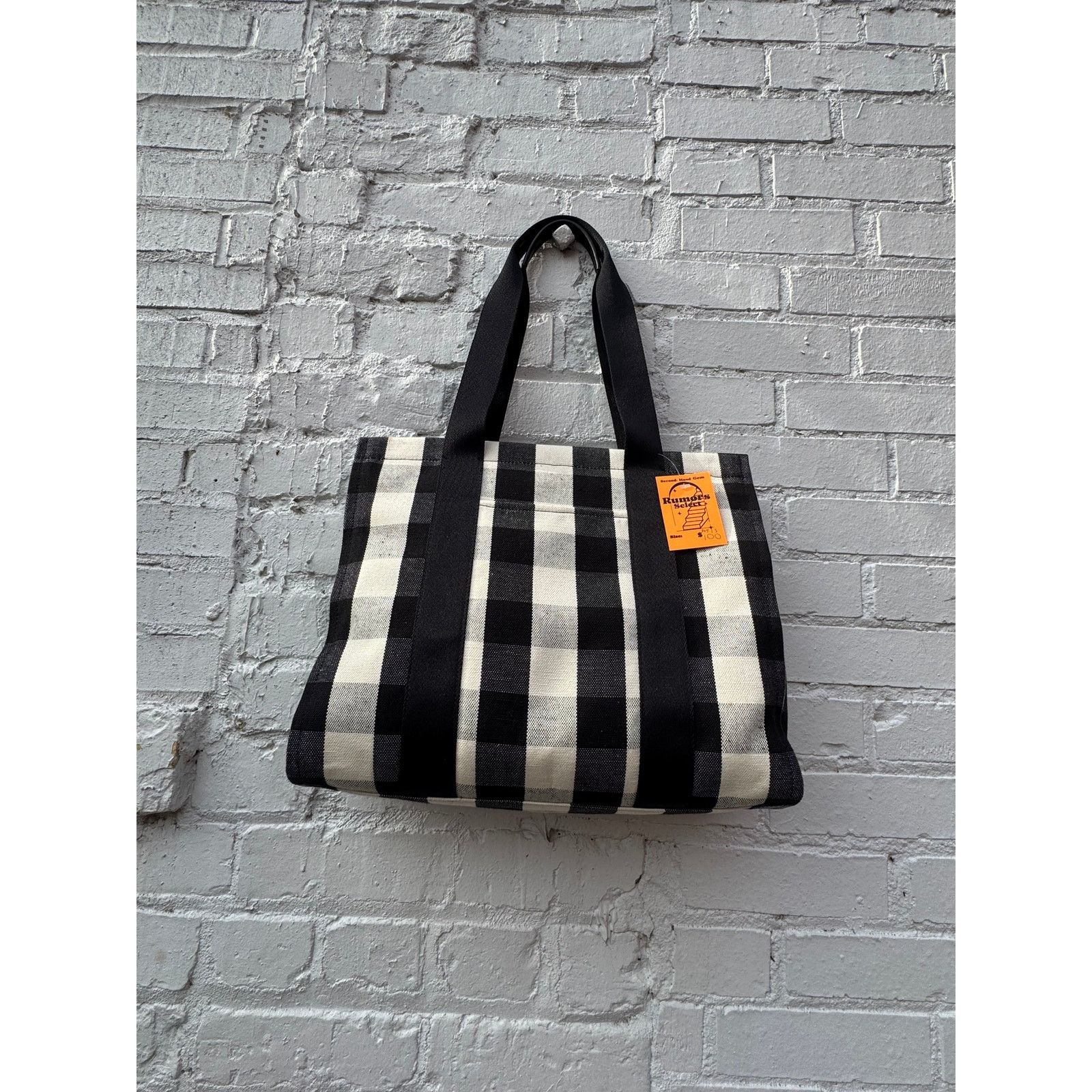 Kate Spade Kate Spade Black and White Gingham Market Bag Size ONE SIZE - 3 Thumbnail